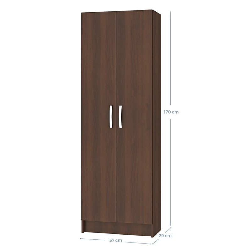 CLÓSET VEKKA HOME MOBI MDP 2 PUERTAS CAFÉ RUSTICO - 2