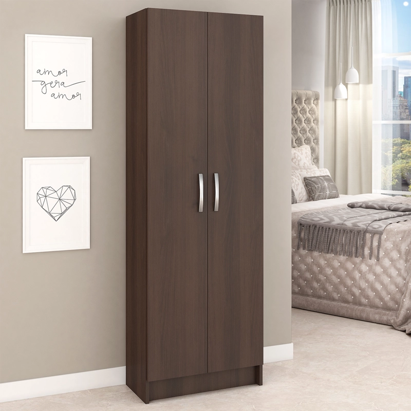 CLÓSET VEKKA HOME MOBI MDP 2 PUERTAS CAFÉ RUSTICO - 4