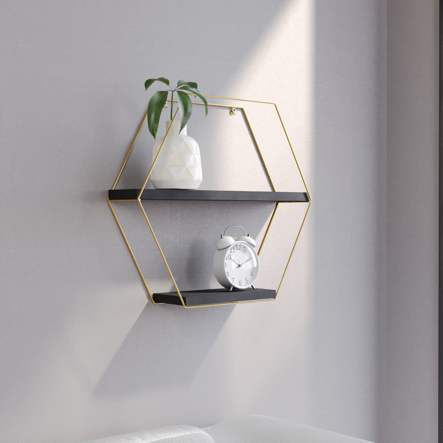 REPISA HEXAGONAL GOLDEN BLACK - 4