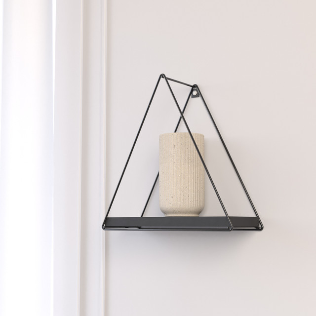 REPISA TRIANGULAR TOTAL BLACK 25X10X25CM - 4