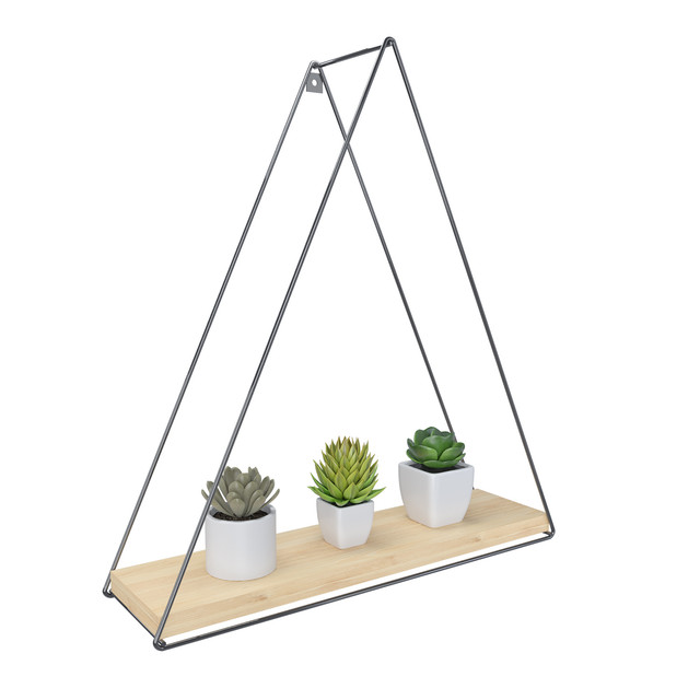REPISA TRIANGULAR PINO BLACK 37X10X40CM - 1