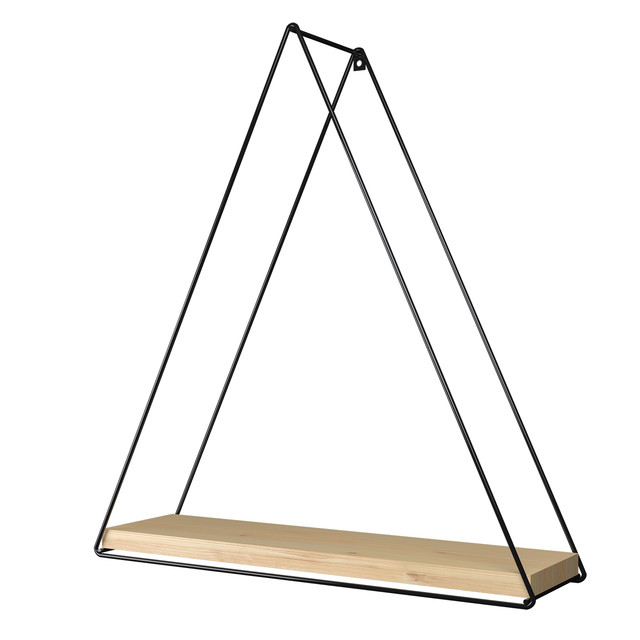 REPISA TRIANGULAR PINO BLACK 37X10X40CM - 2