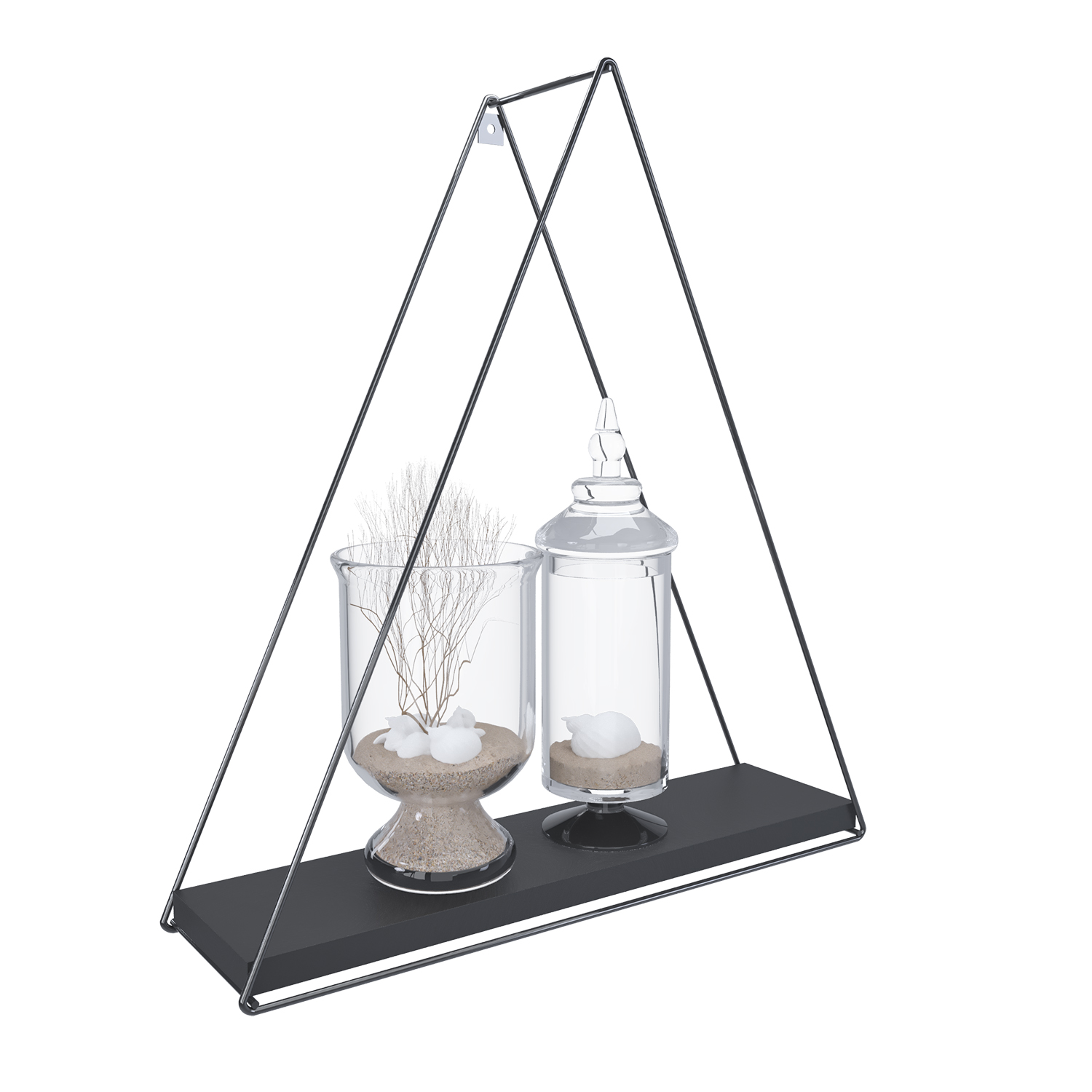 REPISA TRIANGULAR TOTAL BLACK 37X10X40CM - 1