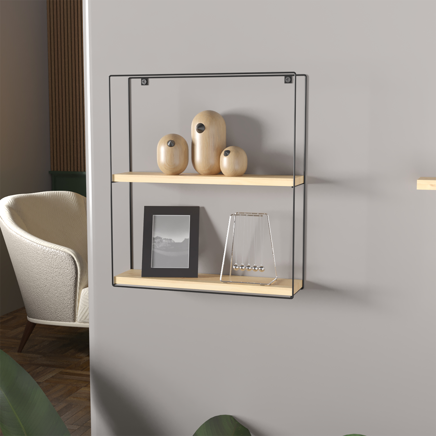 REPISA CUADRADA PINO BLACK - 4
