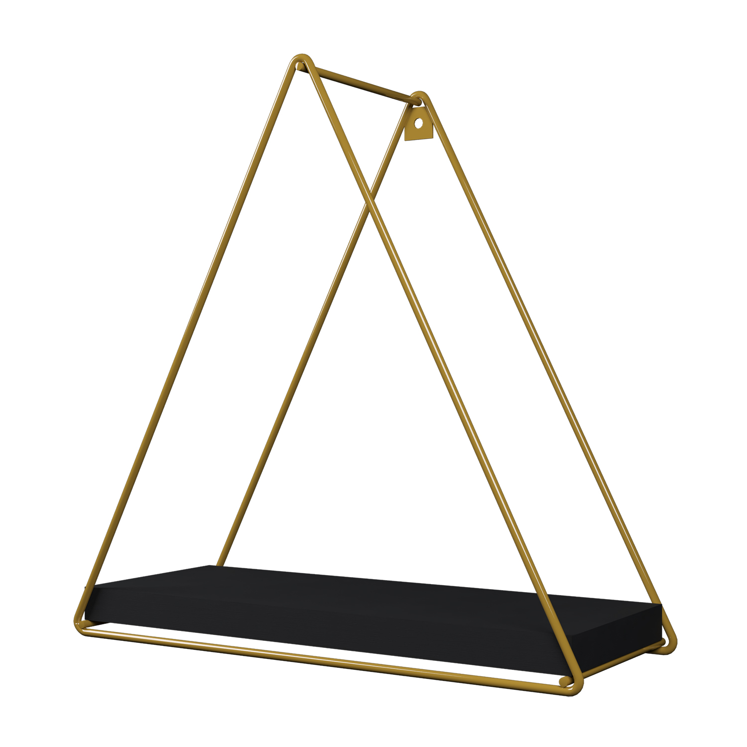 REPISA TRIANGULAR GOLDEN BLACK 25X10X25CM - 2