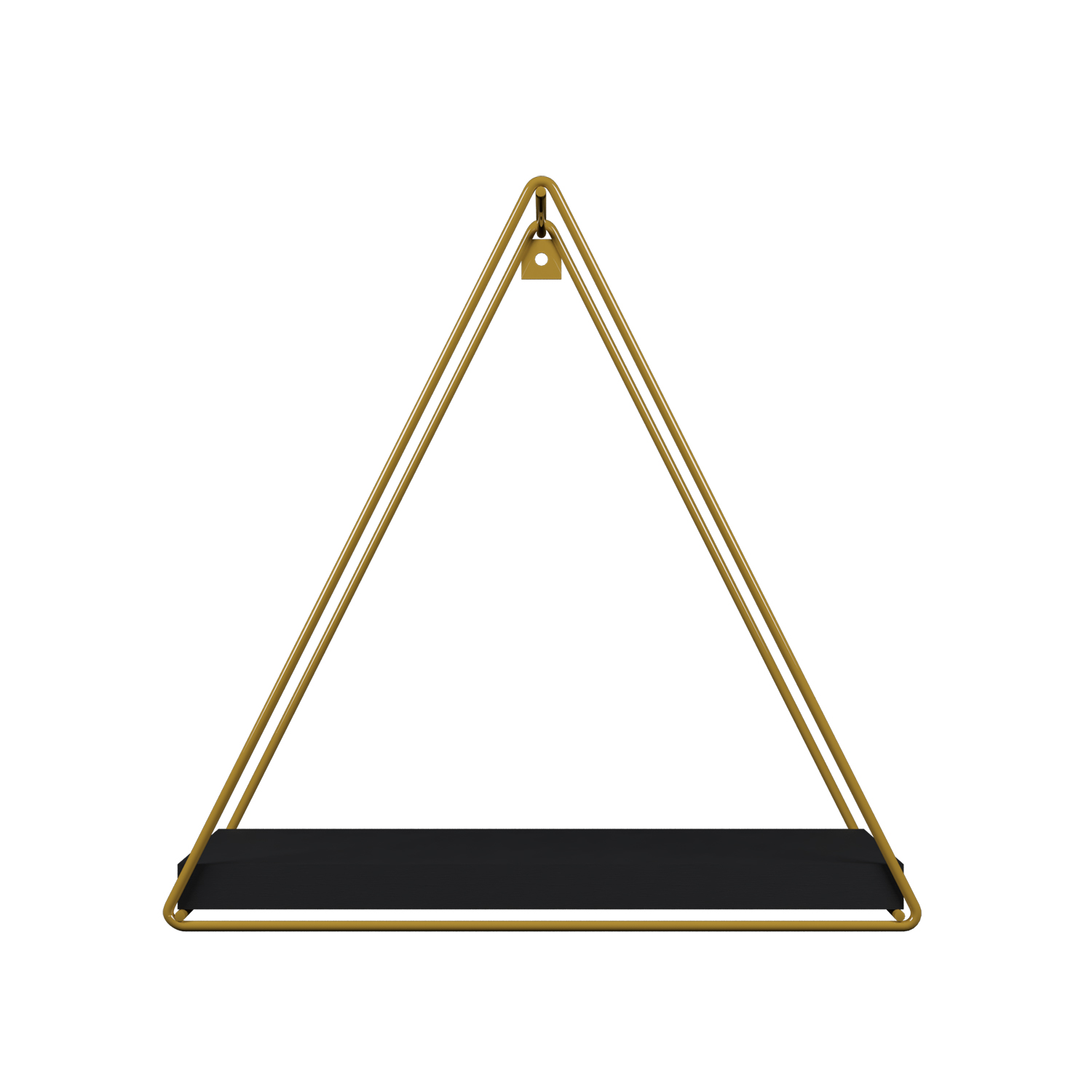 REPISA TRIANGULAR GOLDEN BLACK 25X10X25CM - 3