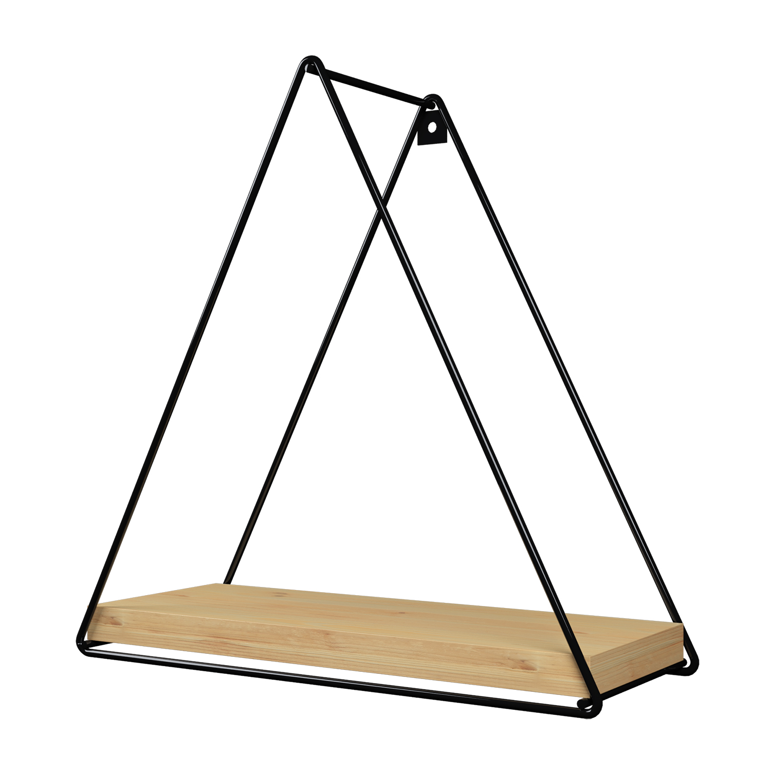 REPISA TRIANGULAR PINO BLACK 25X10X25CM - 2