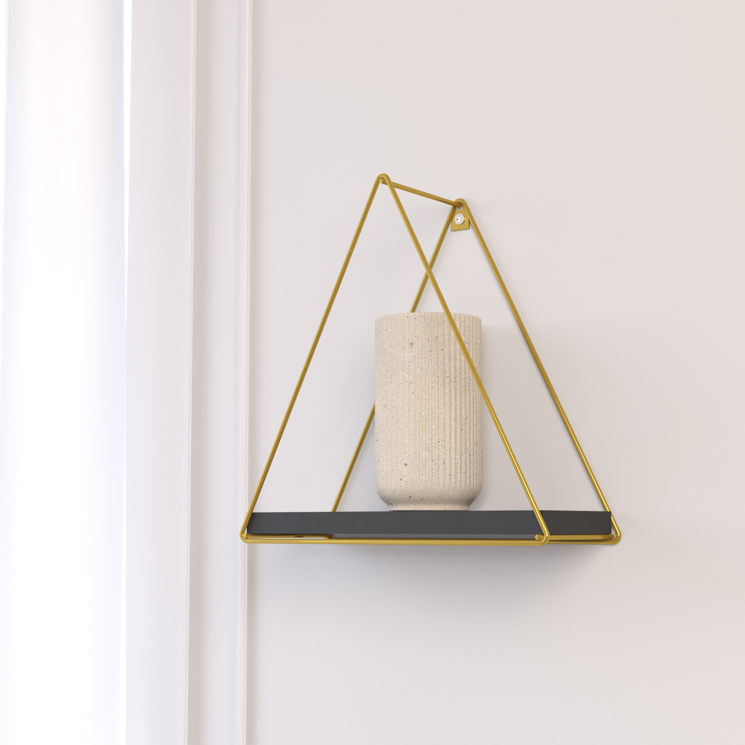 REPISA TRIANGULAR GOLDEN BLACK 37X10X40CM - 5