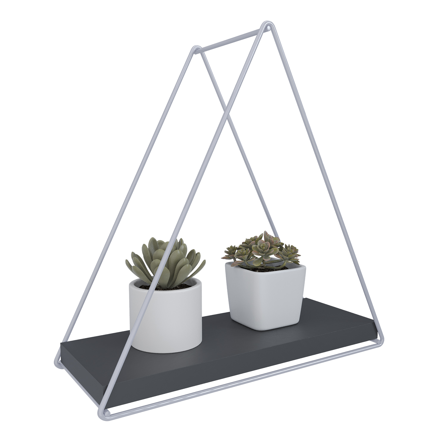 REPISA TRIANGULAR WHITHE BLACK 25X10X25CM - 1