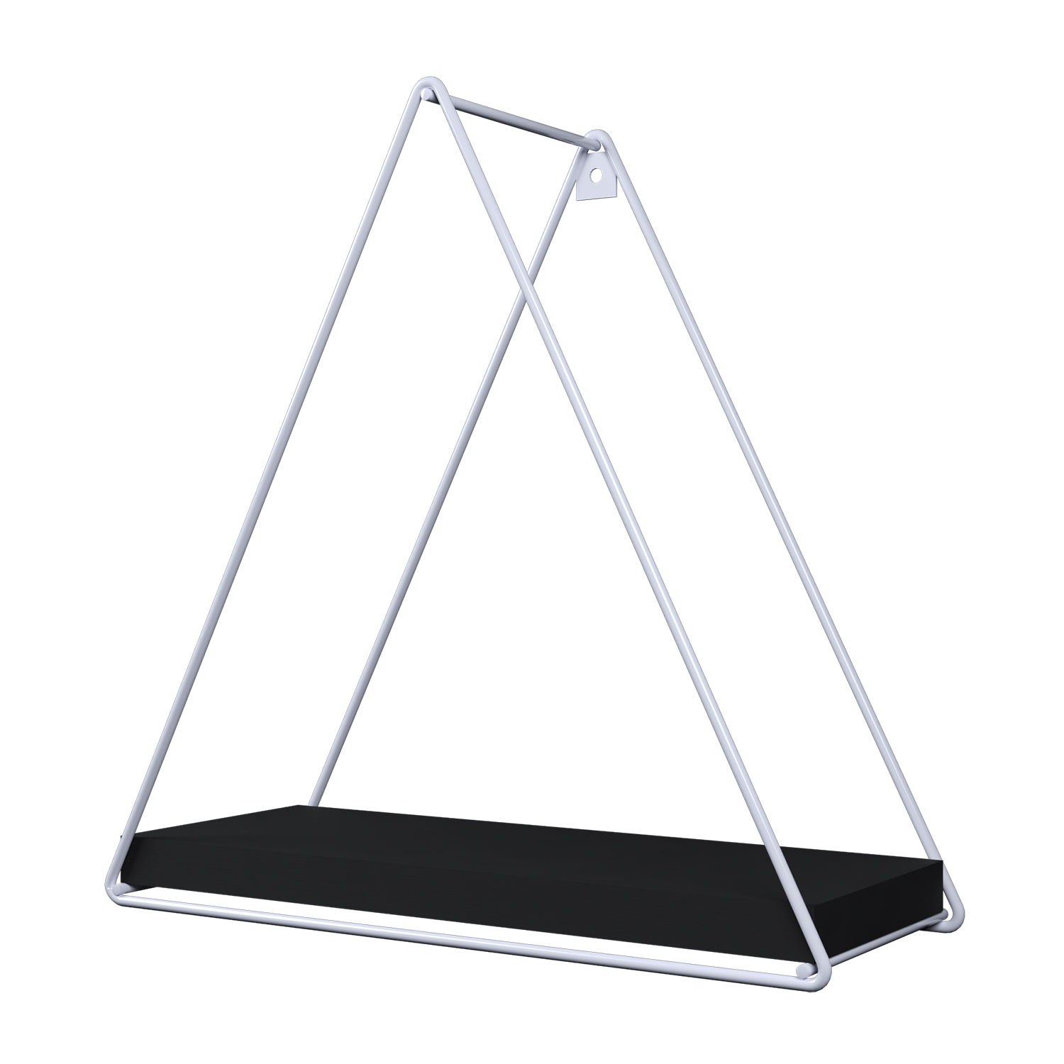 REPISA TRIANGULAR WHITHE BLACK 25X10X25CM - 2