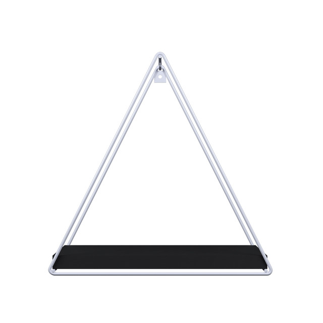 REPISA TRIANGULAR WHITHE BLACK 25X10X25CM - 3