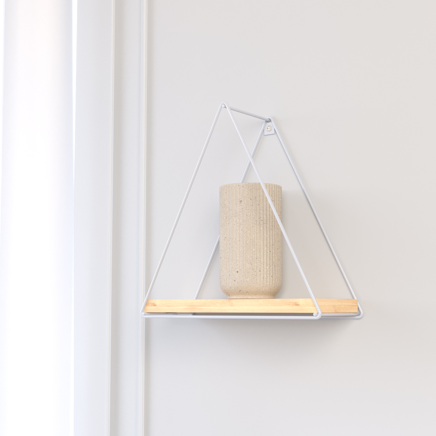 REPISA TRIANGULAR PINO WHITE 25X10X25CM - 4