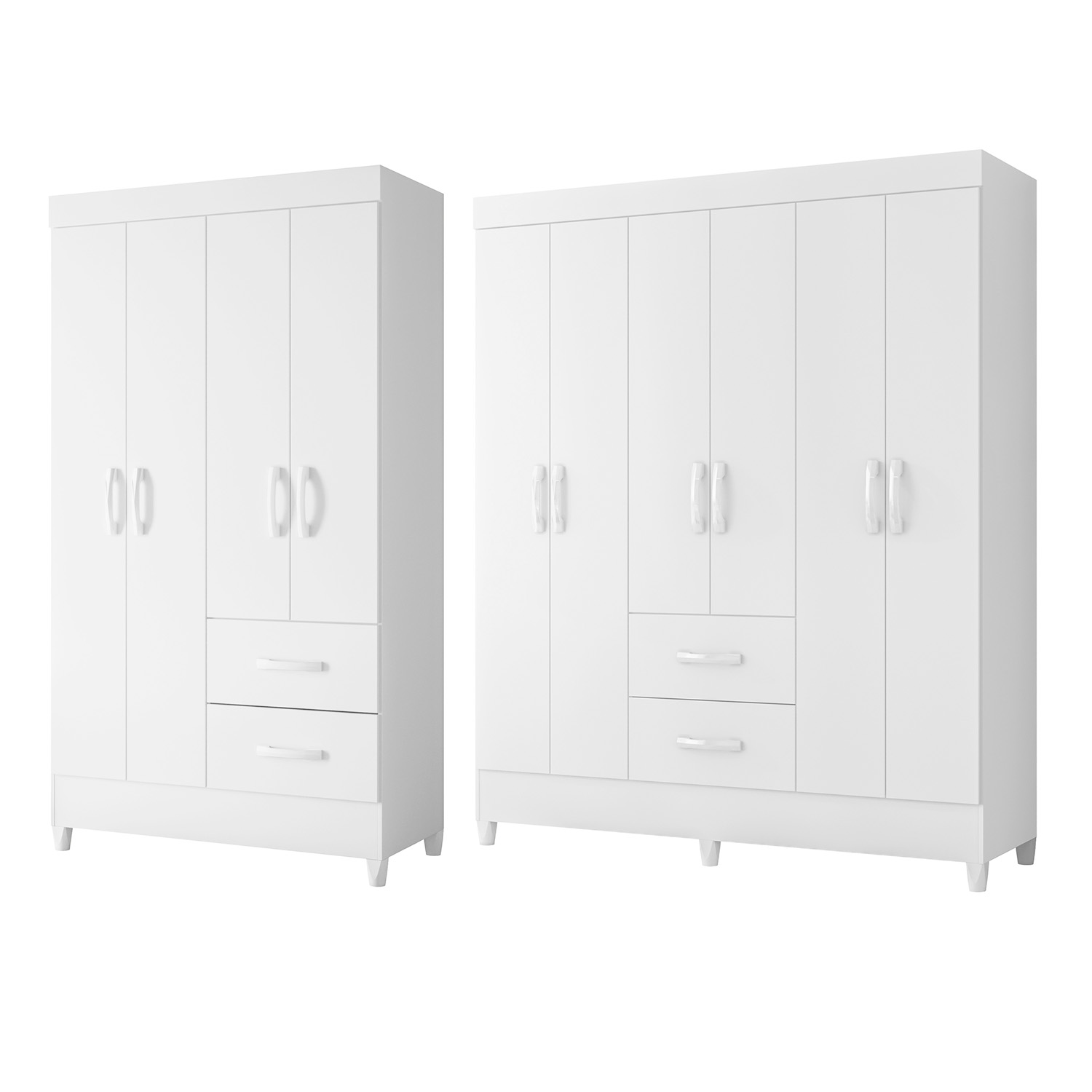 COMBO CLÓSET 4P VEKKA HOME MOBI MDP BLANCO + CLOSET 6P WHITE - 1