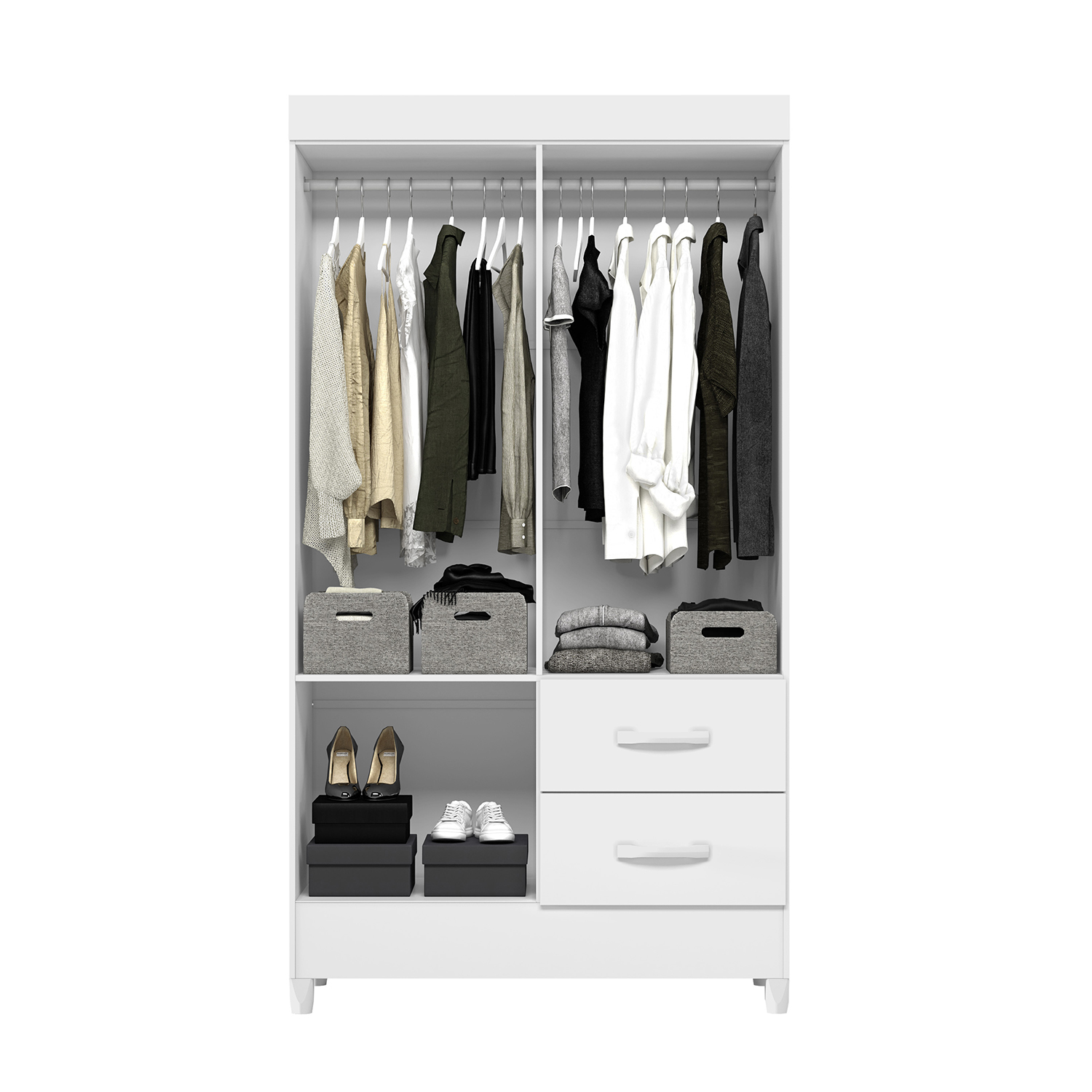 COMBO CLÓSET 4P VEKKA HOME MOBI MDP BLANCO + CLOSET 6P WHITE - 4