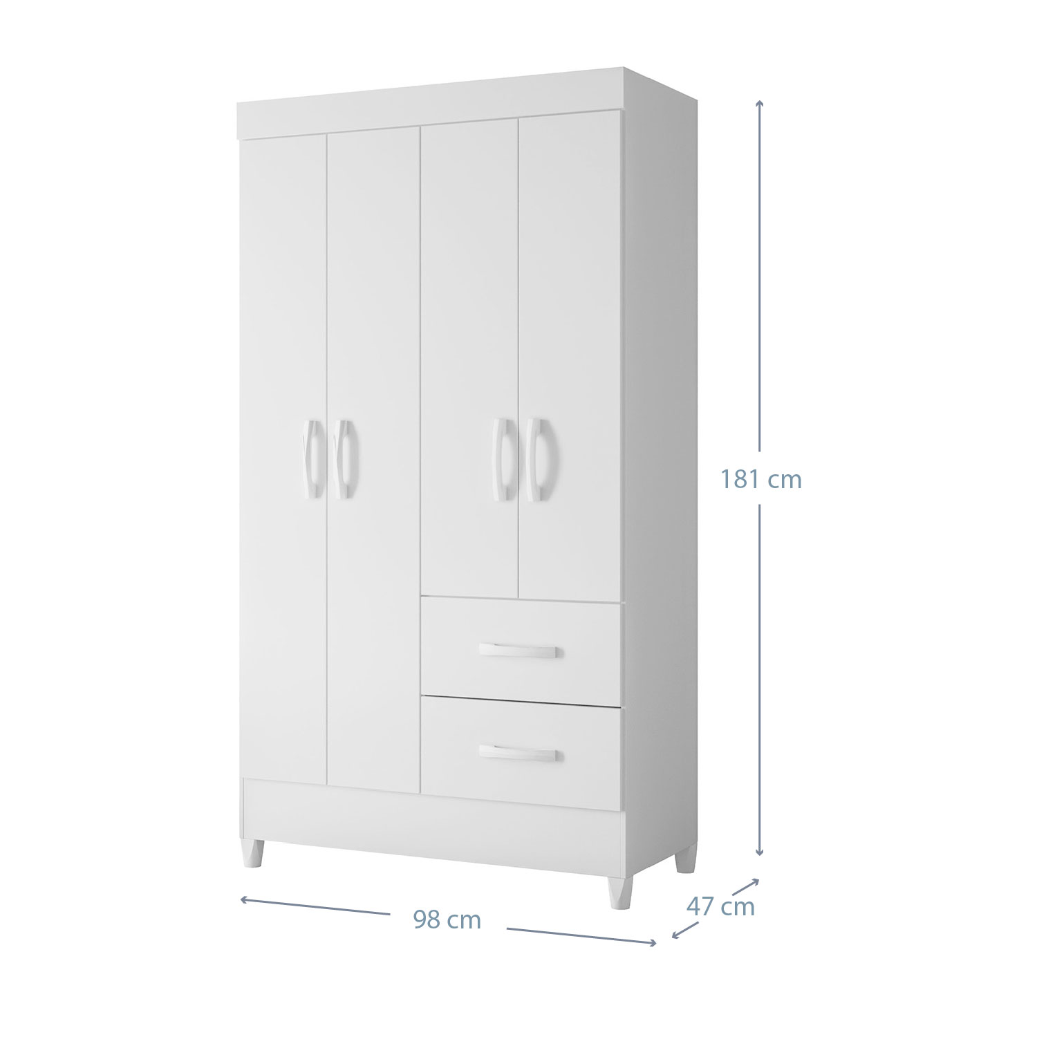 COMBO CLÓSET 4P VEKKA HOME MOBI MDP BLANCO + CLOSET 6P WHITE - 6