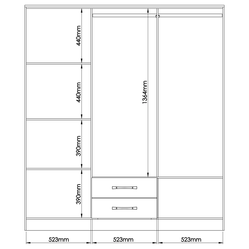 CLOSET PEQUIM DARK 6P 2C - 4