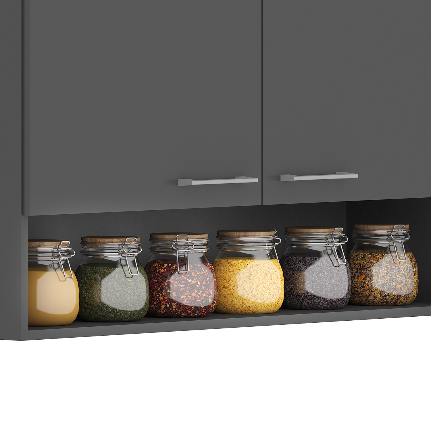 MUEBLE VEKKA HOME EVANDRO AEREO GRAFITO 1O5 CM MDP - 2