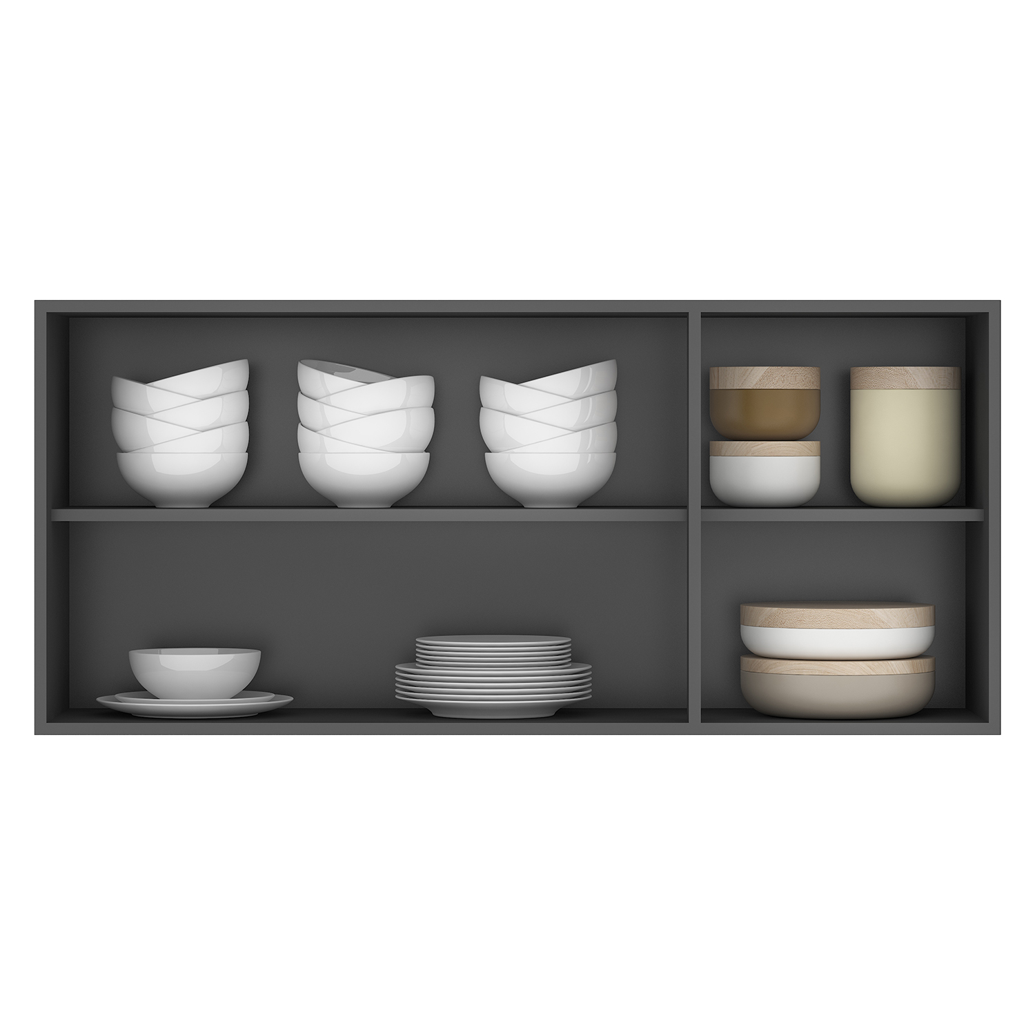 MUEBLE VEKKA HOME OPIE AEREO GRAFITO 12O CM MDP - 6