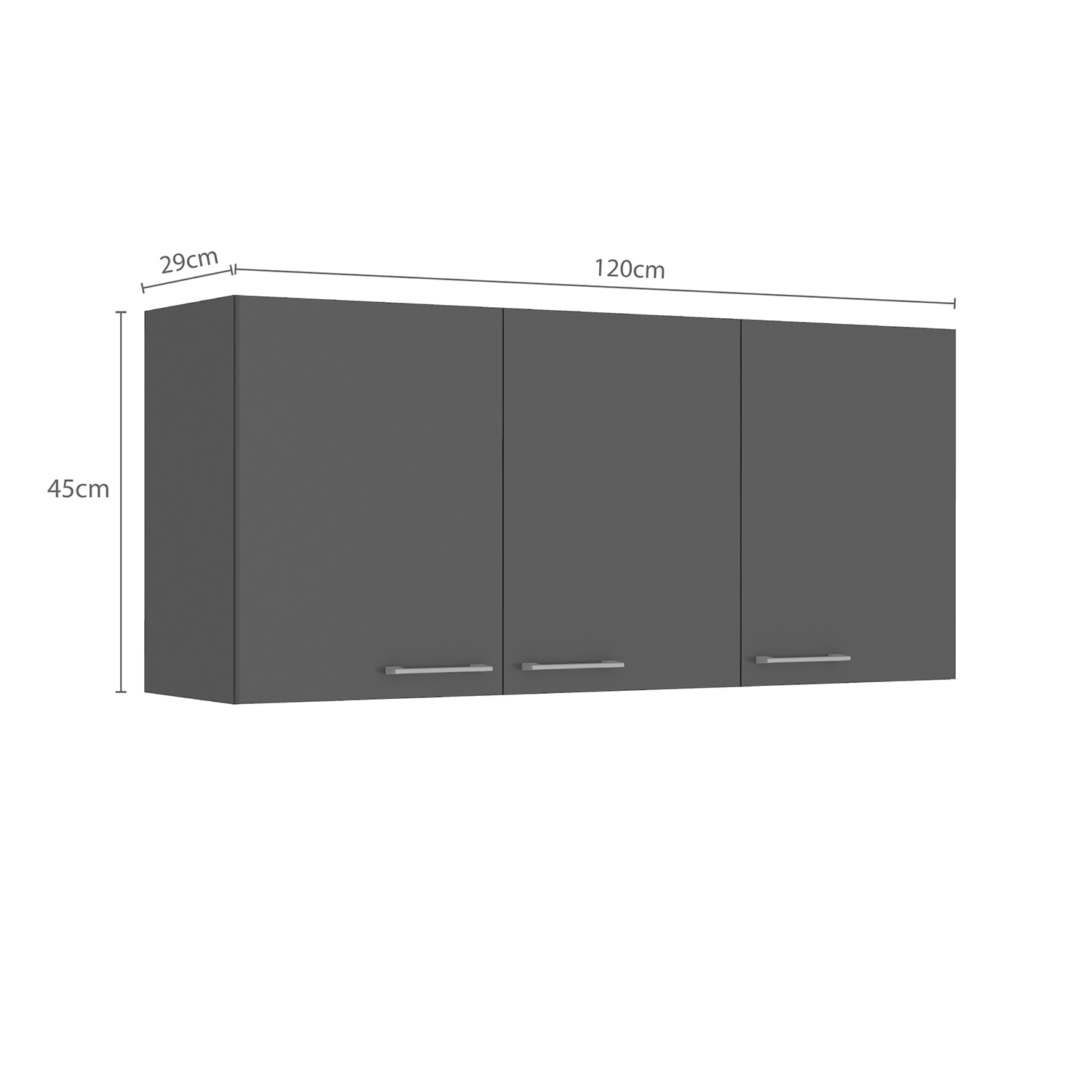 MUEBLE VEKKA HOME OPIE AEREO GRAFITO 12O CM MDP - 7