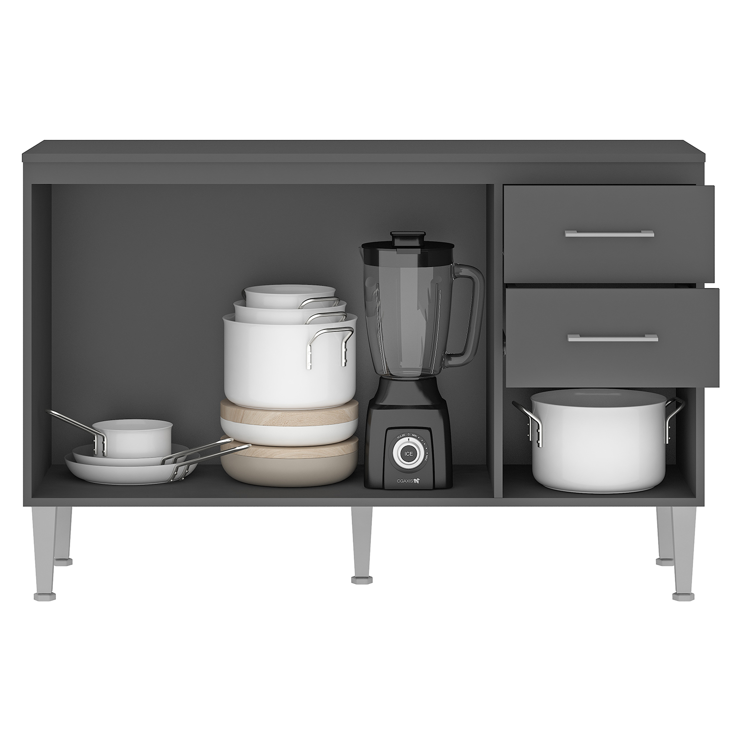 MUEBLE VEKKA HOME OPIE MDP GRIS BASE 120 CM - 5