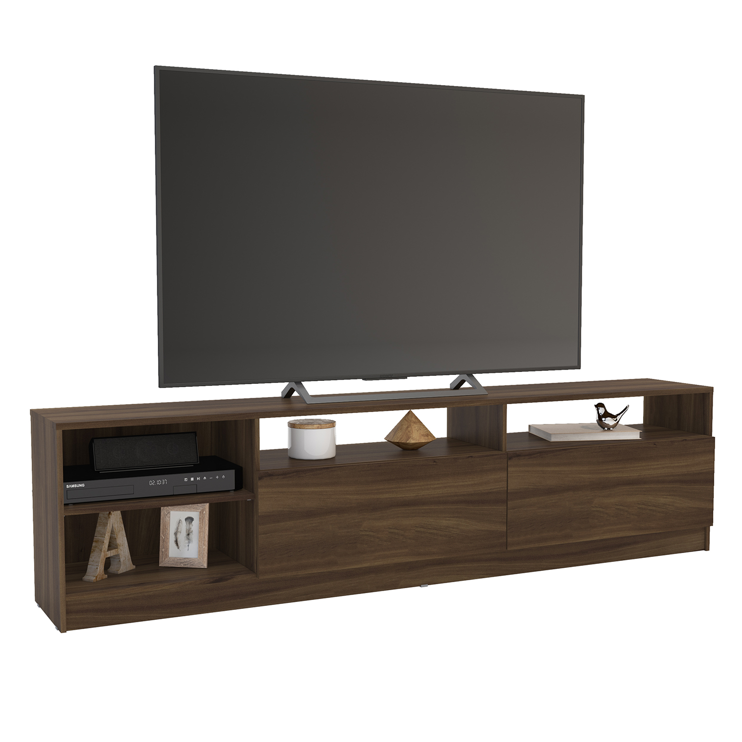 RACK TV 75 PULGADAS 2 PUERTAS VEKKA HOME MOYAN CAFE RUSTIC - 4