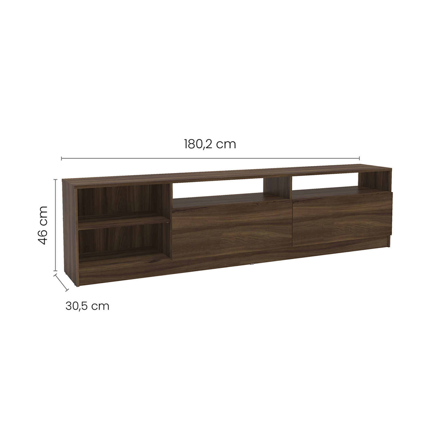 RACK TV 75 PULGADAS 2 PUERTAS VEKKA HOME MOYAN CAFE RUSTIC - 8