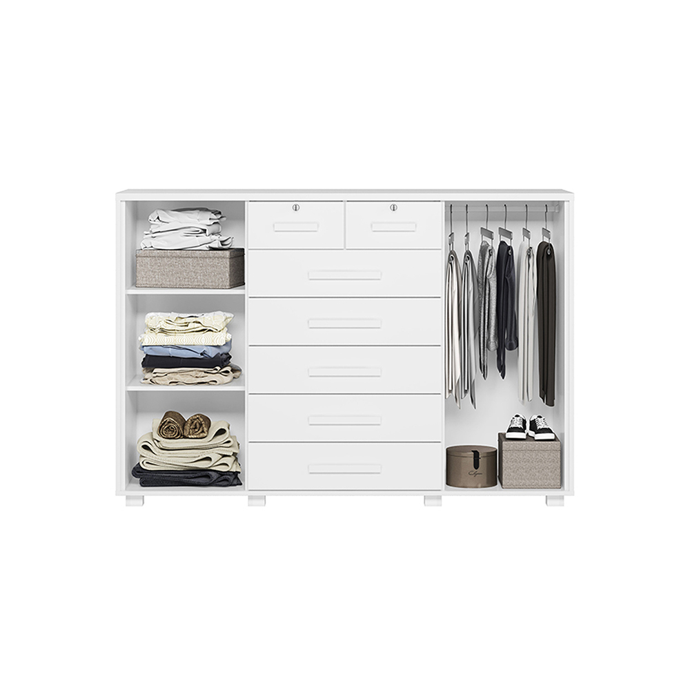 COMODA FONTANA WHITE 2P+7C - 3