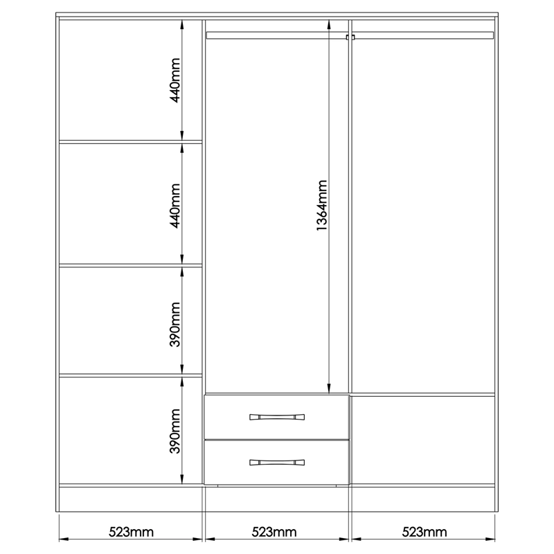 CLOSET PEQUIM LIGTH 6P 2C - 2