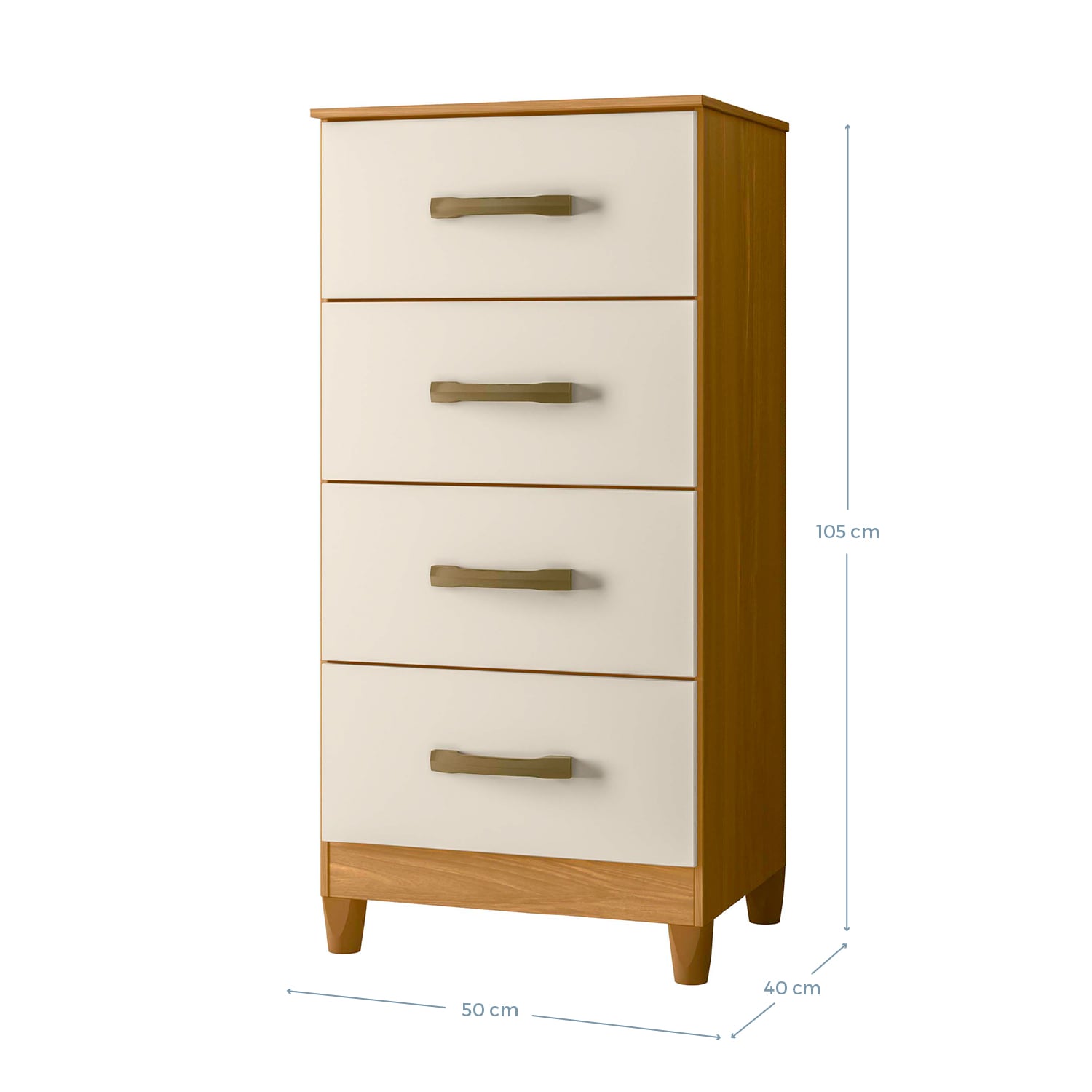 COMBO CLÓSET 6P VEKKA HOME MOBI MDP BEIGE + COMODA 4C CARV - 6