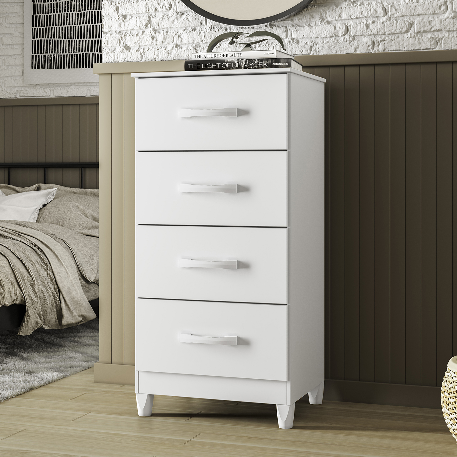 COMBO CLOSET VEKKA HOME MOBI 6 PUERTAS 2 CAJONES + COMODA 4 CAJONES BLANCO - 3
