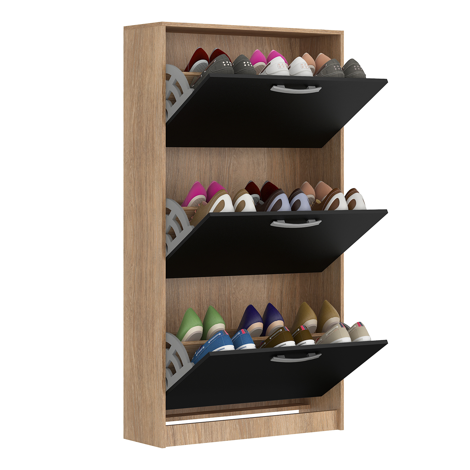 ZAPATERA VEKKA HOME NICK MDP 3 PUERTAS NEGRO - 6