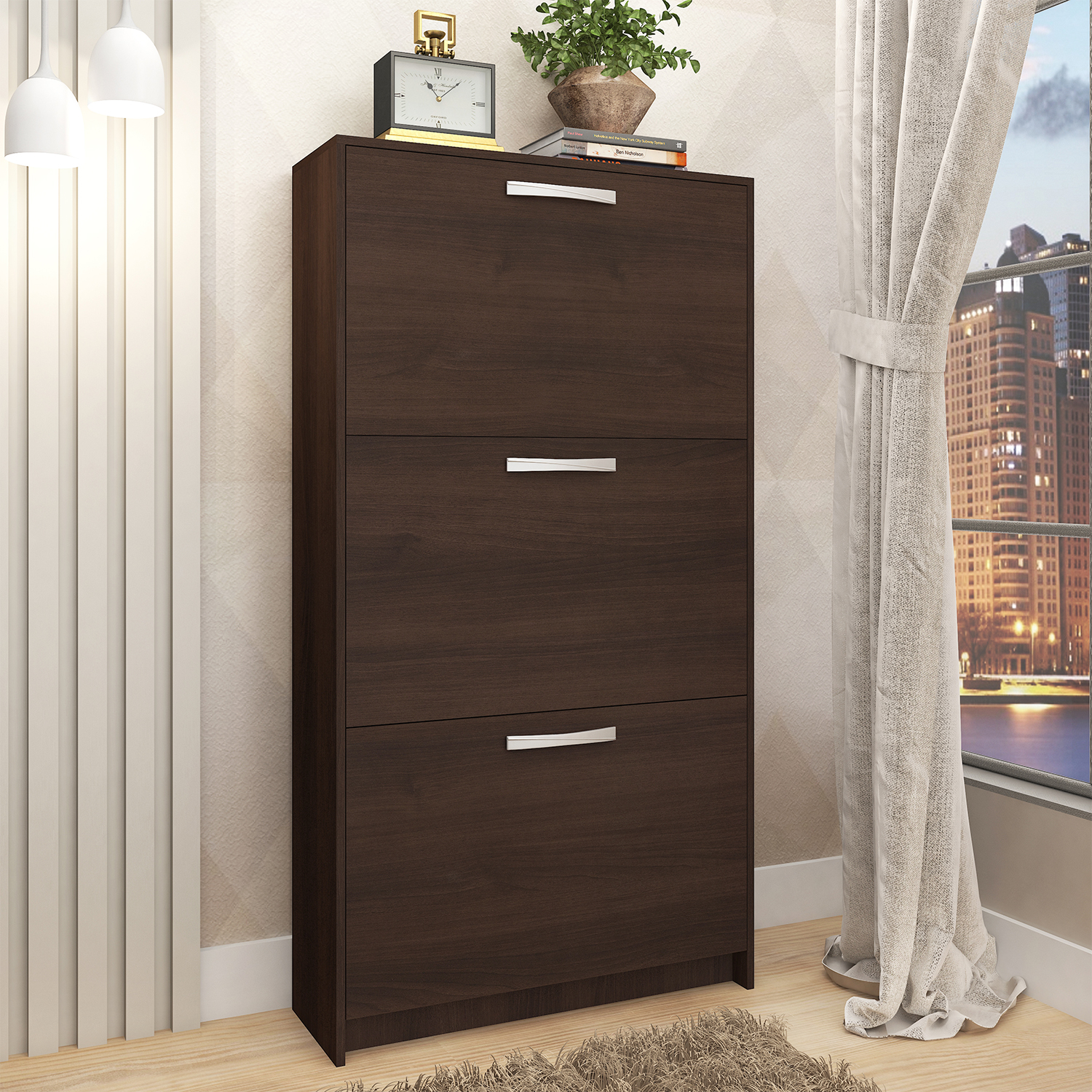 ZAPATERA VEKKA HOME NICK MDP 3 PUERTAS CAFÉ - 6