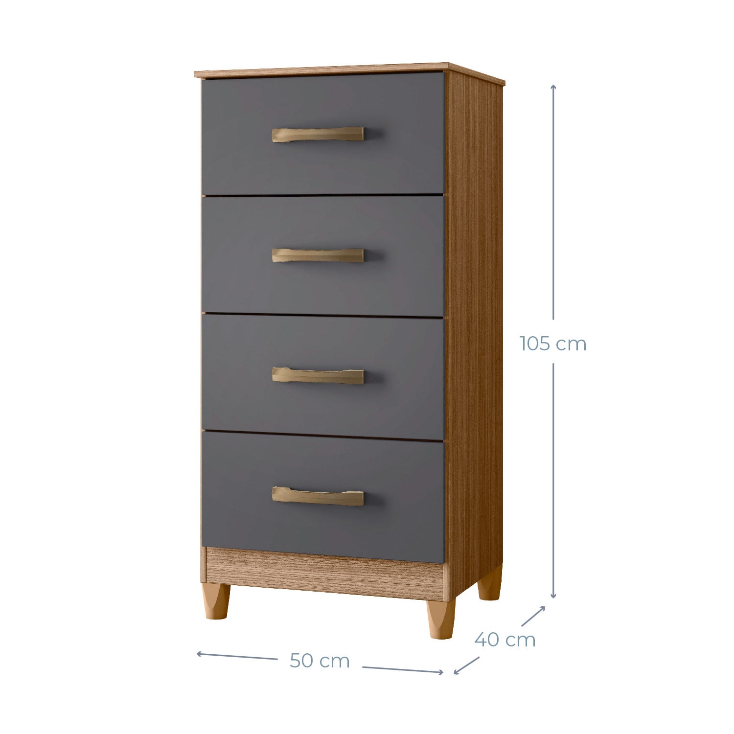 COMBO CLOSET VEKKA HOME MOBI 4 PUERTAS 2 CAJONES + COMODA 4 CAJONES GRAFITO - 6