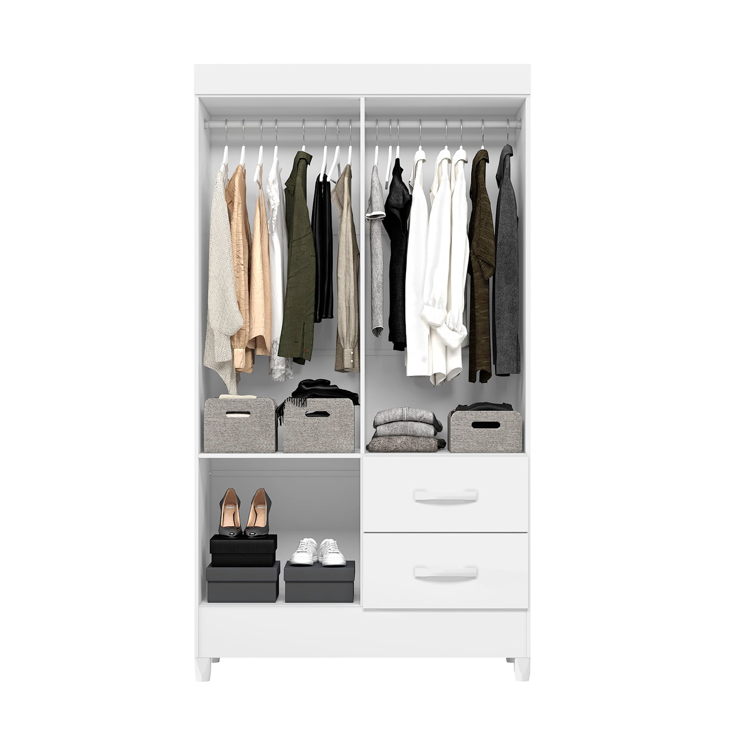 COMBO CLOSET VEKKA HOME MOBI 4 PUERTAS 2 CAJONES + COMODA 4 CAJONES BLANCO - 4