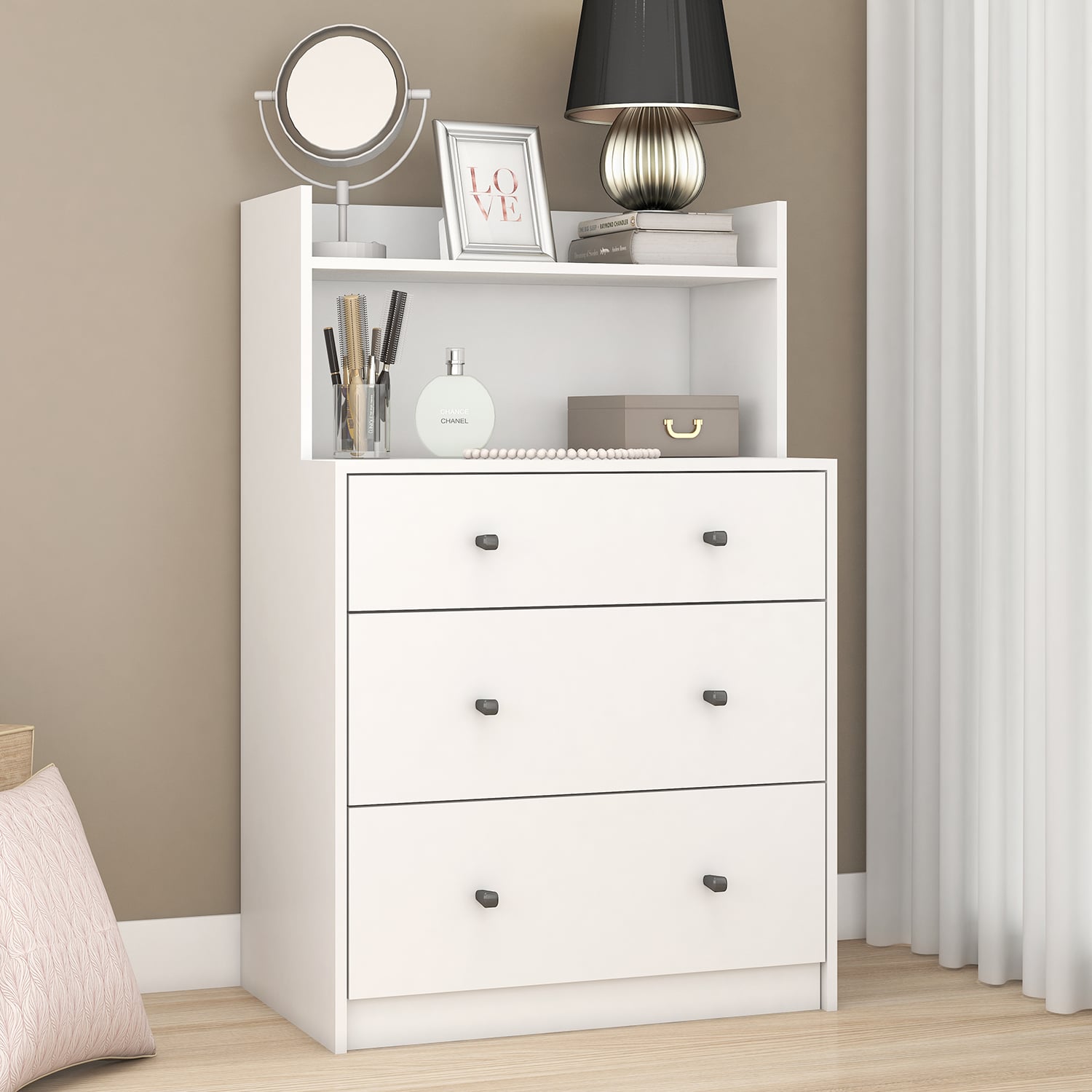 CÓMODA VEKKA HOME WHITE MDP BLANCO - 4