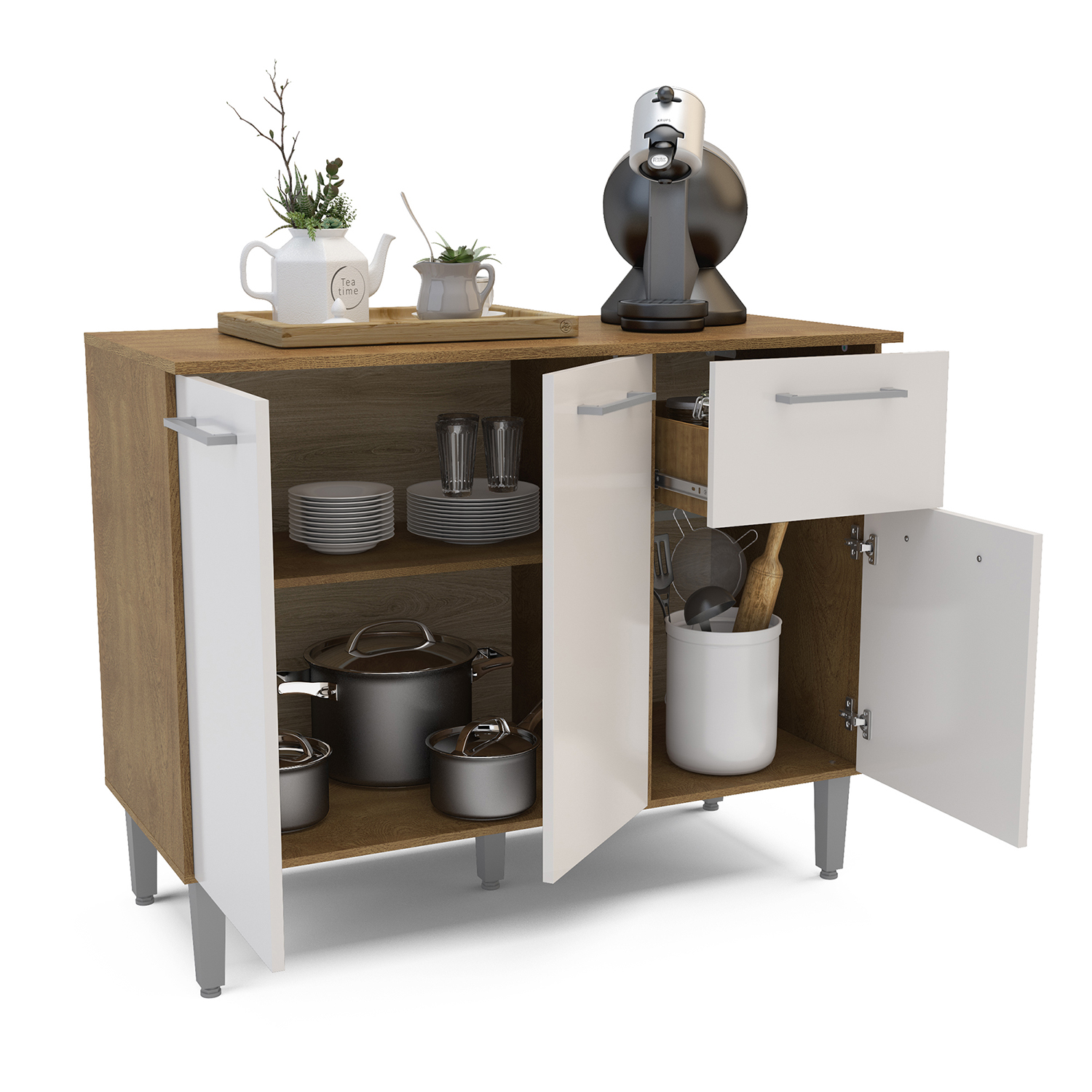 MUEBLE VEKKA HOME EVANDRO BASE NEW 105 CM MDP - 4