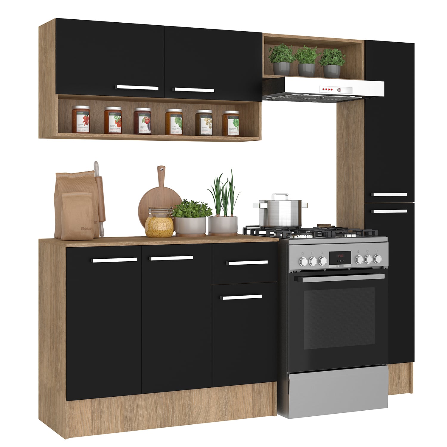 KIT VEKKA HOME MADRI COCINA SIMPLE BLACK MDP - 2