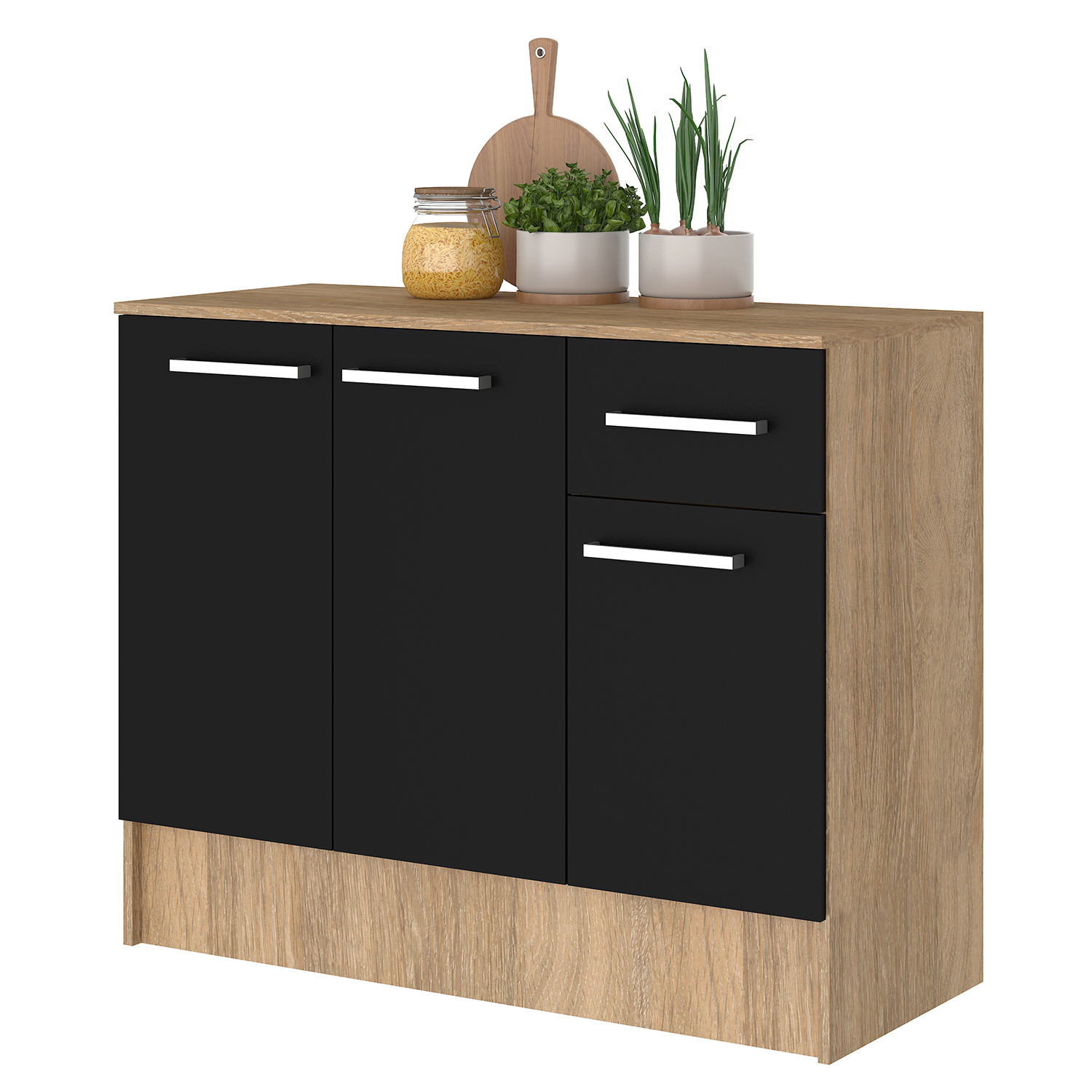 MUEBLE VEKKA HOME MADRI BASE BLACK MDP - 4