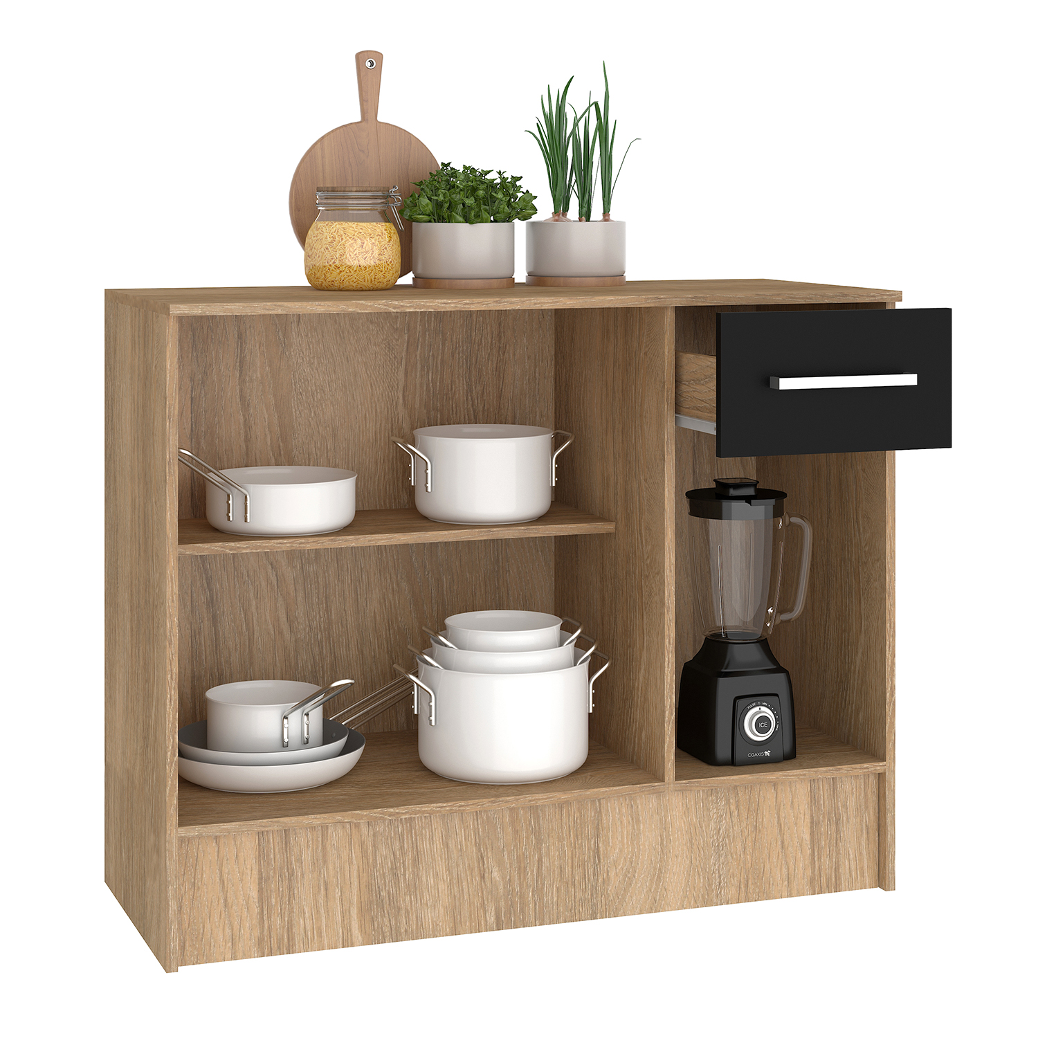 MUEBLE VEKKA HOME MADRI BASE BLACK MDP - 5