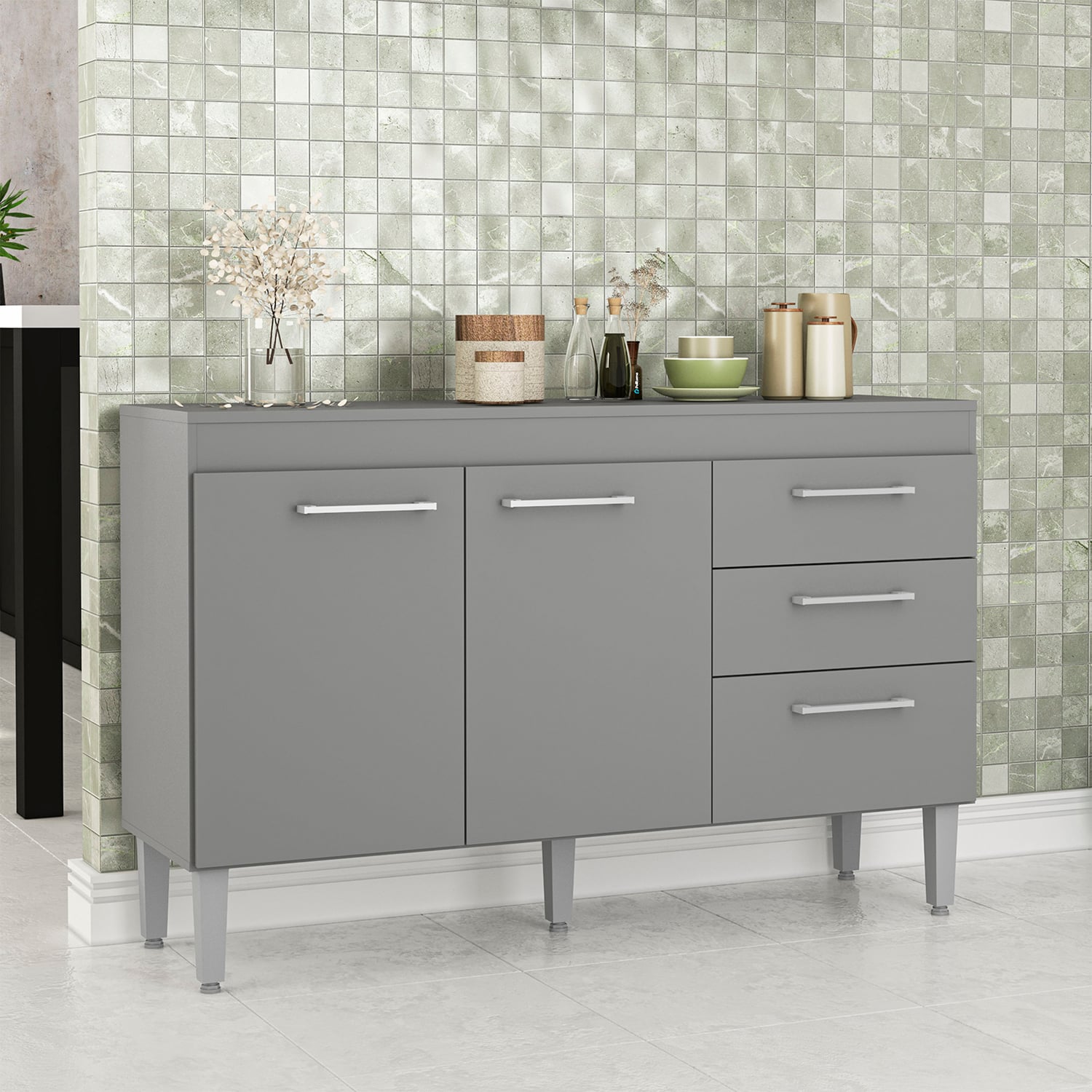 MUEBLE VEKKA HOME OPIE BASE NEW GRAFITO 120 CM MDP - 1