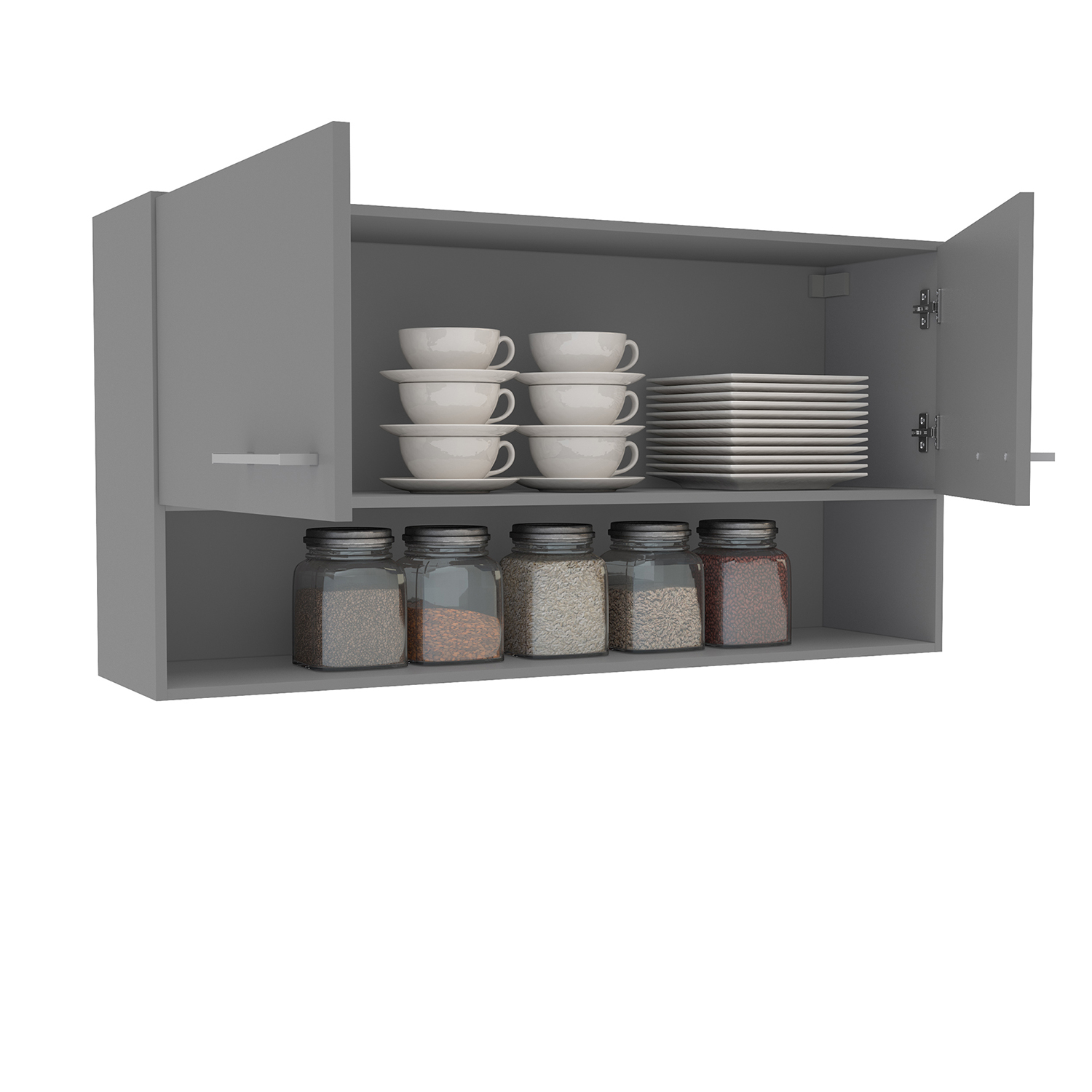 MUEBLE VEKKA HOME EVANDRO AEREO NEW GRAFITO 1O5 CM MDP - 4