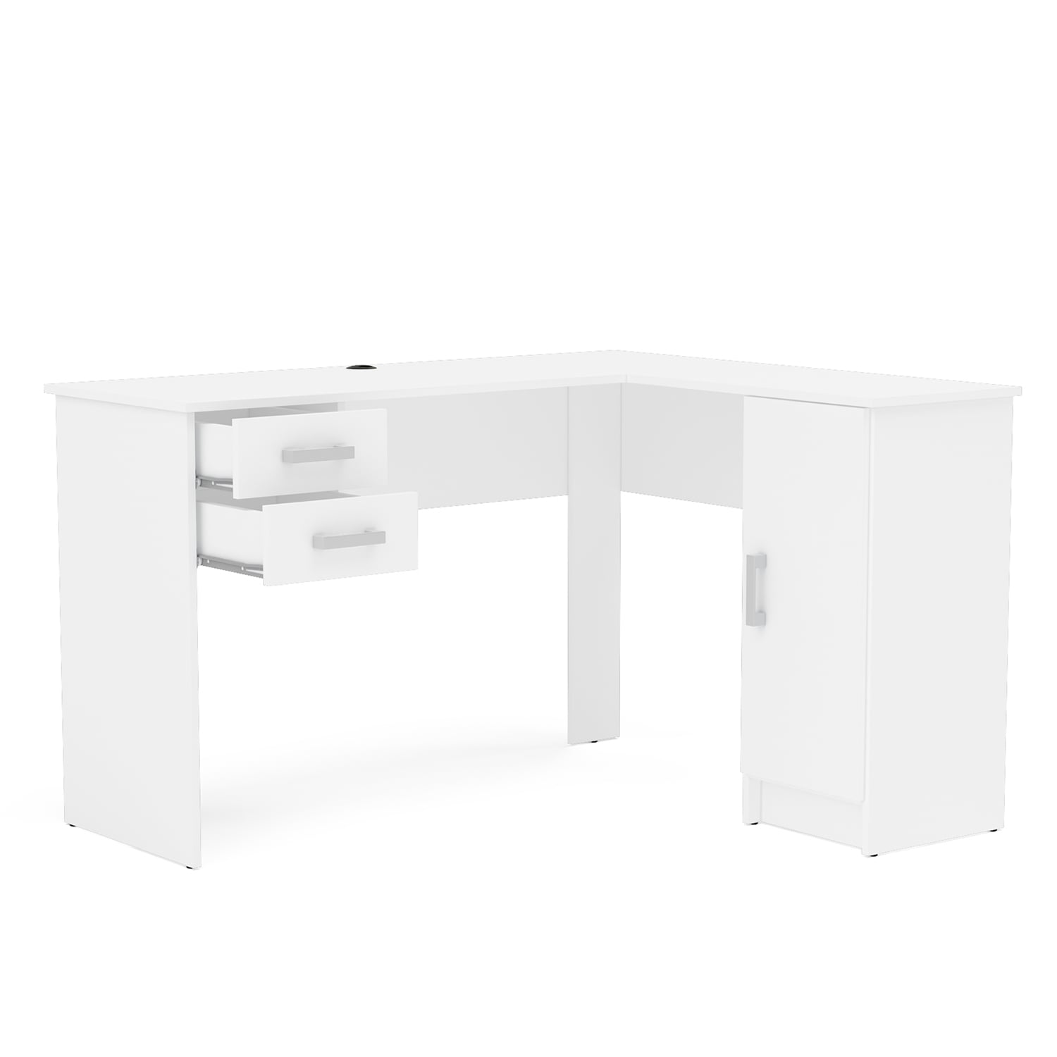 ESCRITORIO ESQUINERO 1 PUERTA 2 CAJONES VEKKA HOME BARCELONA BLANCO - 4