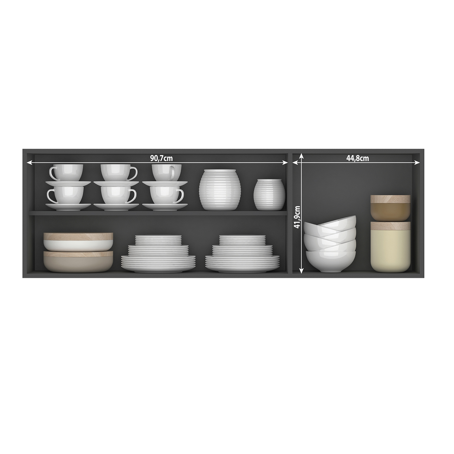 MUEBLE VEKKA HOME OPIE MDP GRIS AEREO 14O CM - 8
