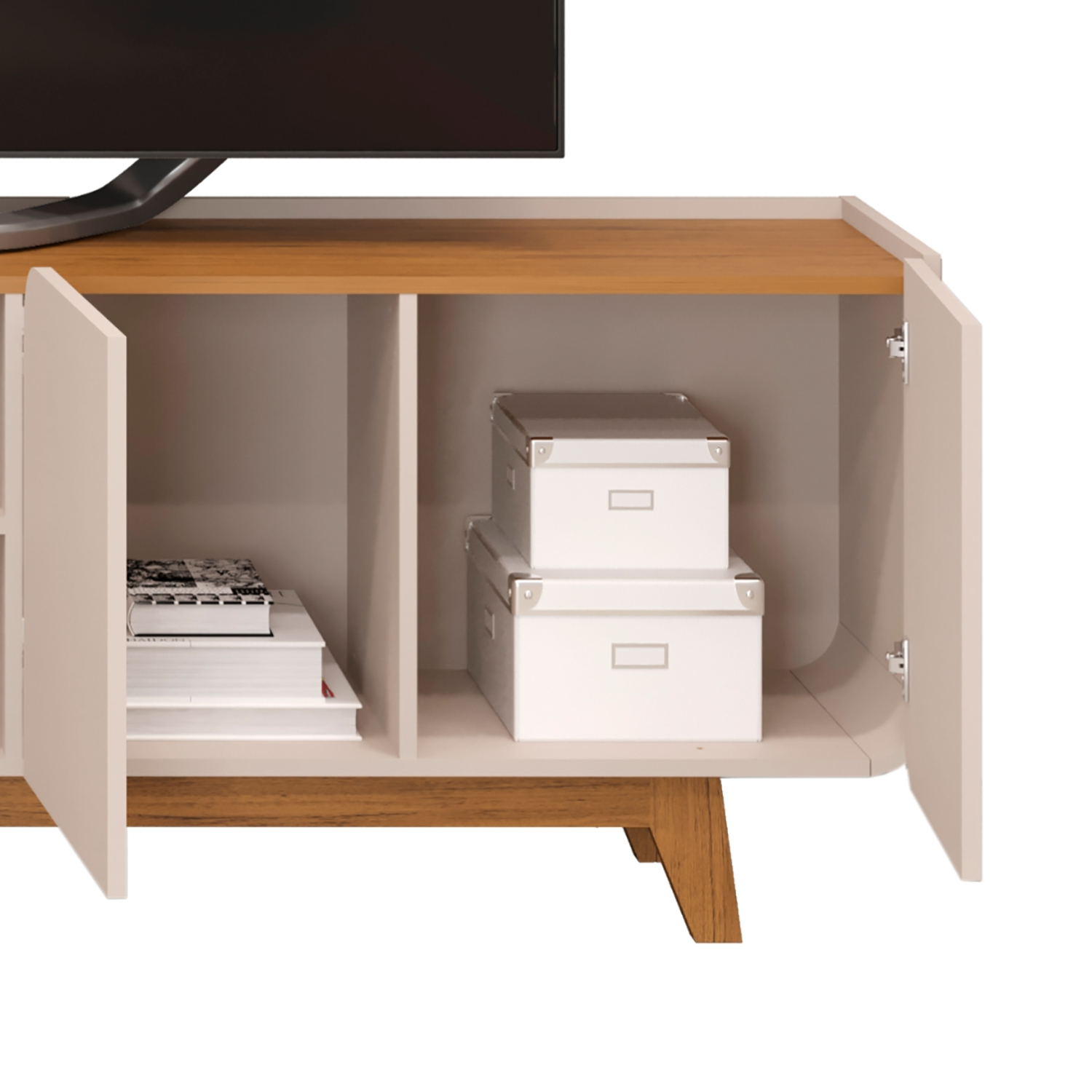 RACK TV 75 PULGADAS 4 PUERTAS VEKKA HOME NADINE BEIGE - 6