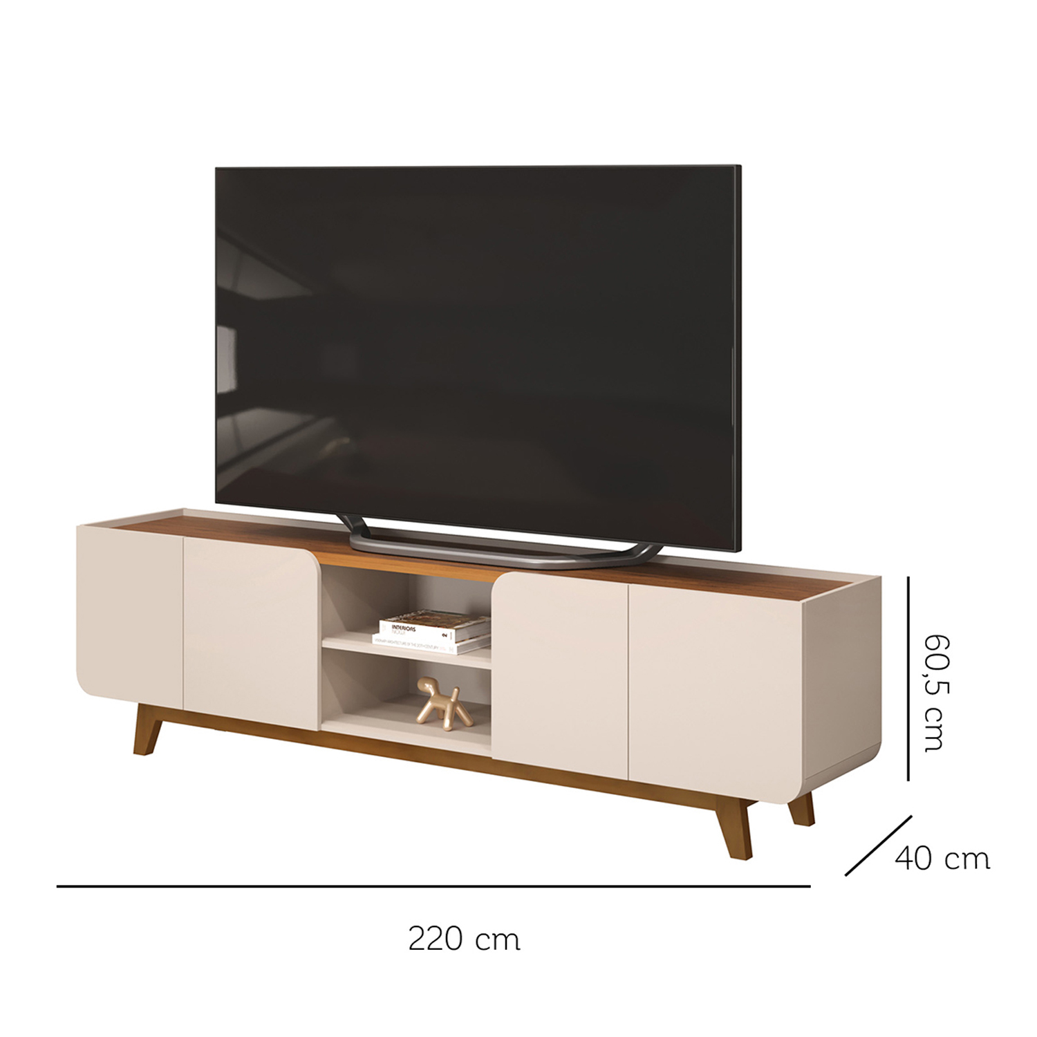 RACK TV 75 PULGADAS 4 PUERTAS VEKKA HOME NADINE BEIGE - 8