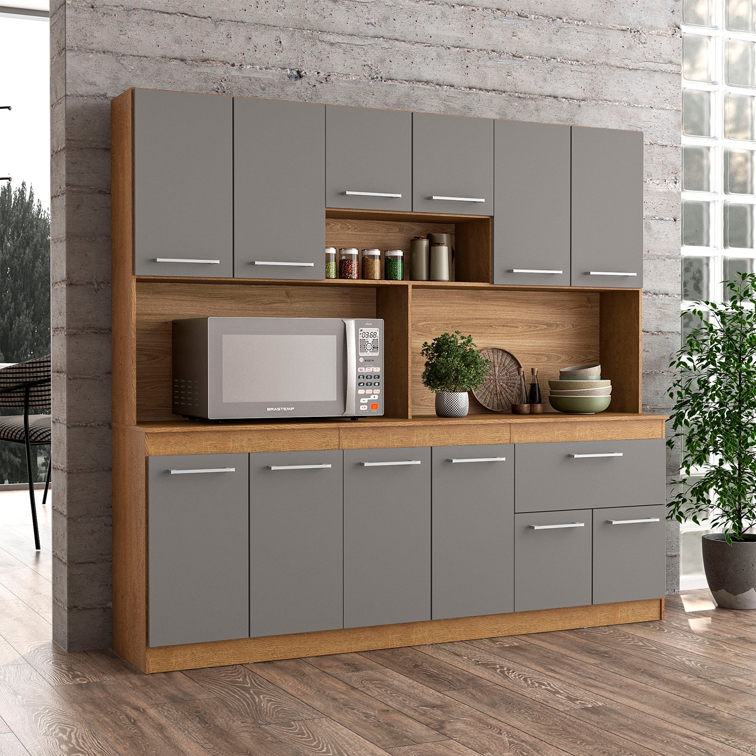 KIT COCINA VEKKA HOME BUCK MDP GRIS 180 GREY - 1