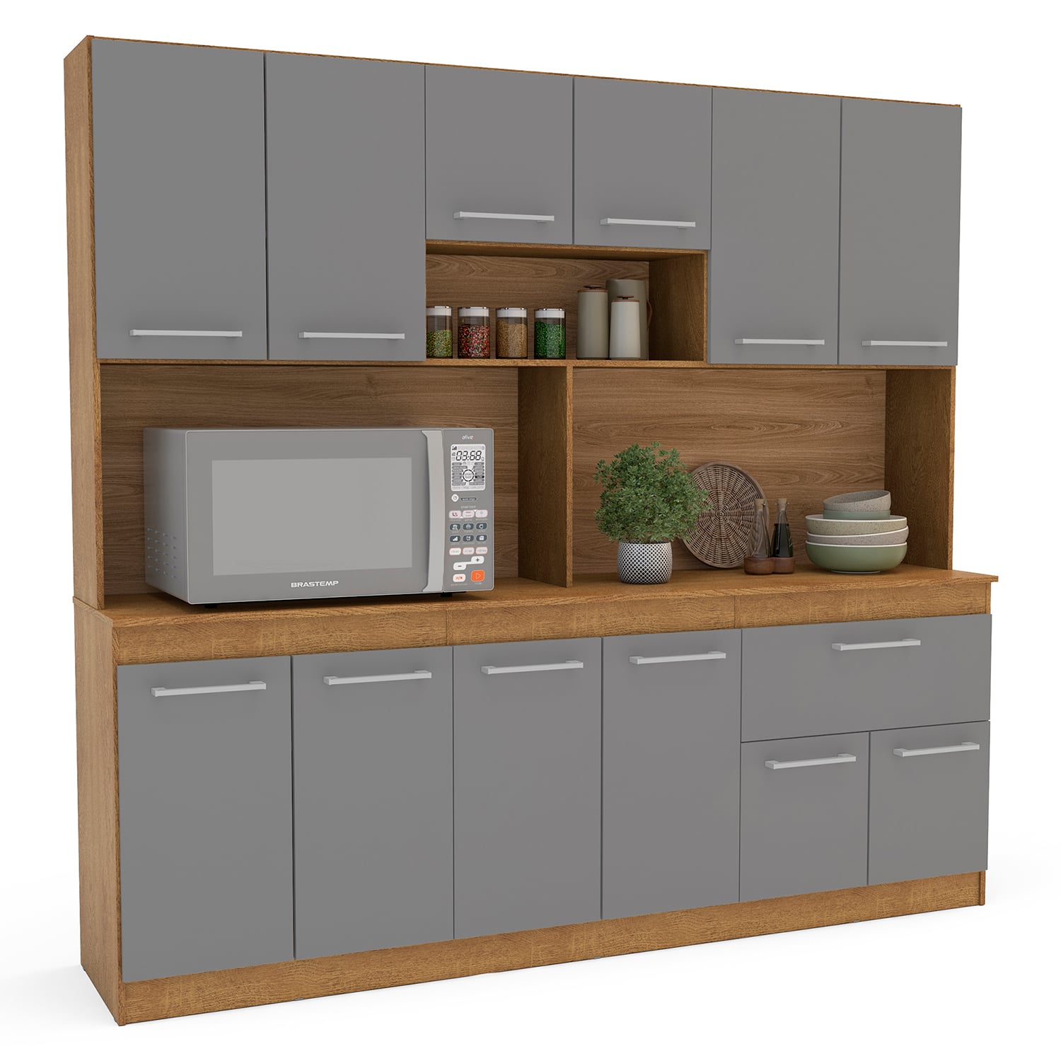 KIT COCINA VEKKA HOME BUCK MDP GRIS 180 GREY - 2