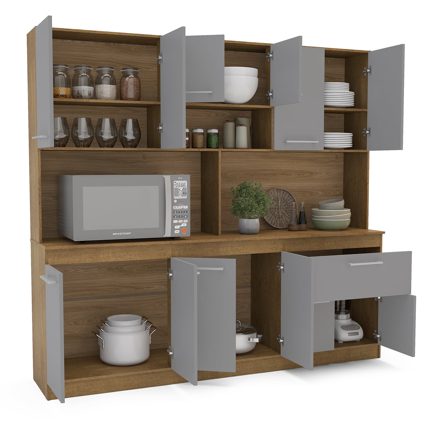KIT COCINA VEKKA HOME BUCK MDP GRIS 180 GREY - 3