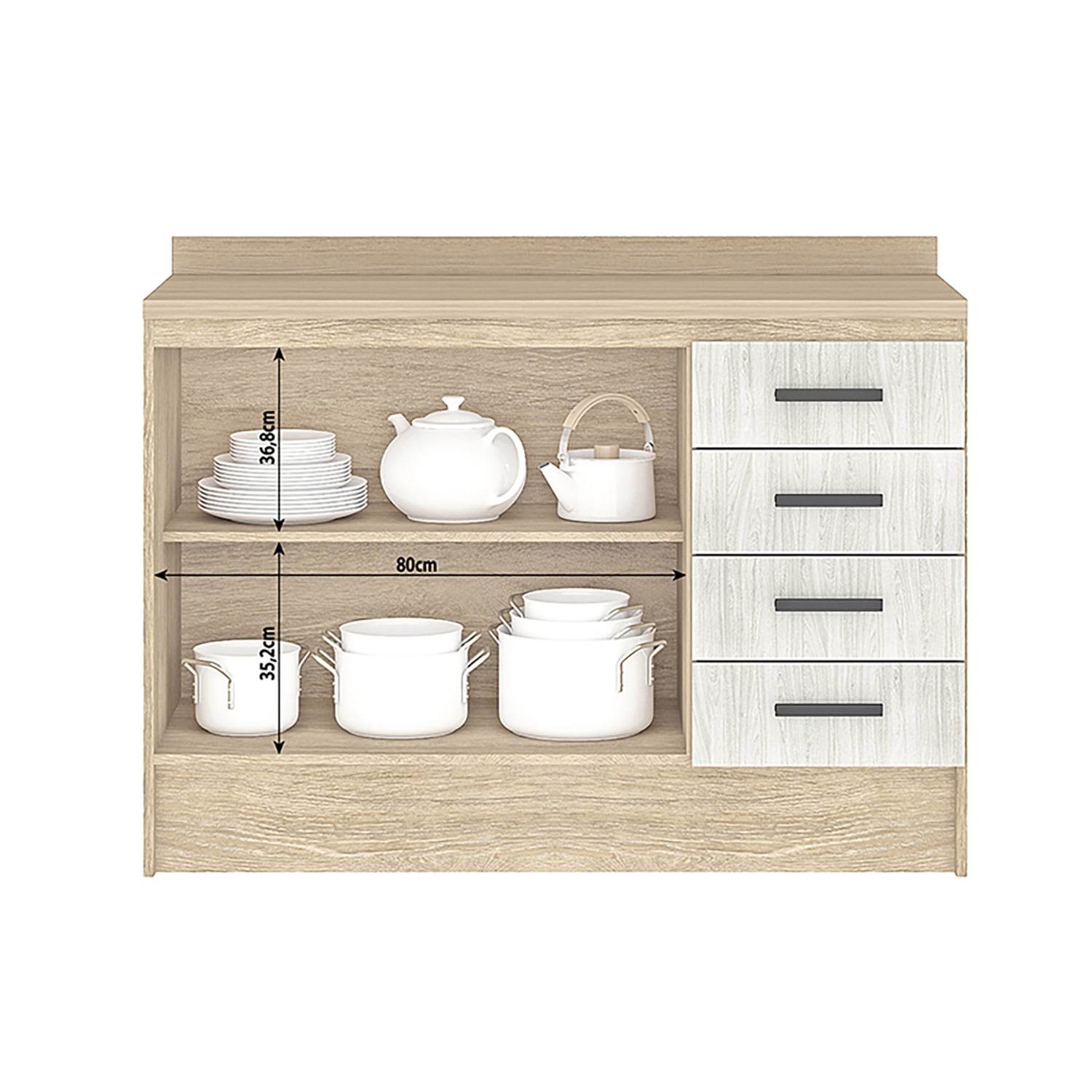 MUEBLE VEKKA HOME MIA MDP CAFÉ BASE 12O CM - 8