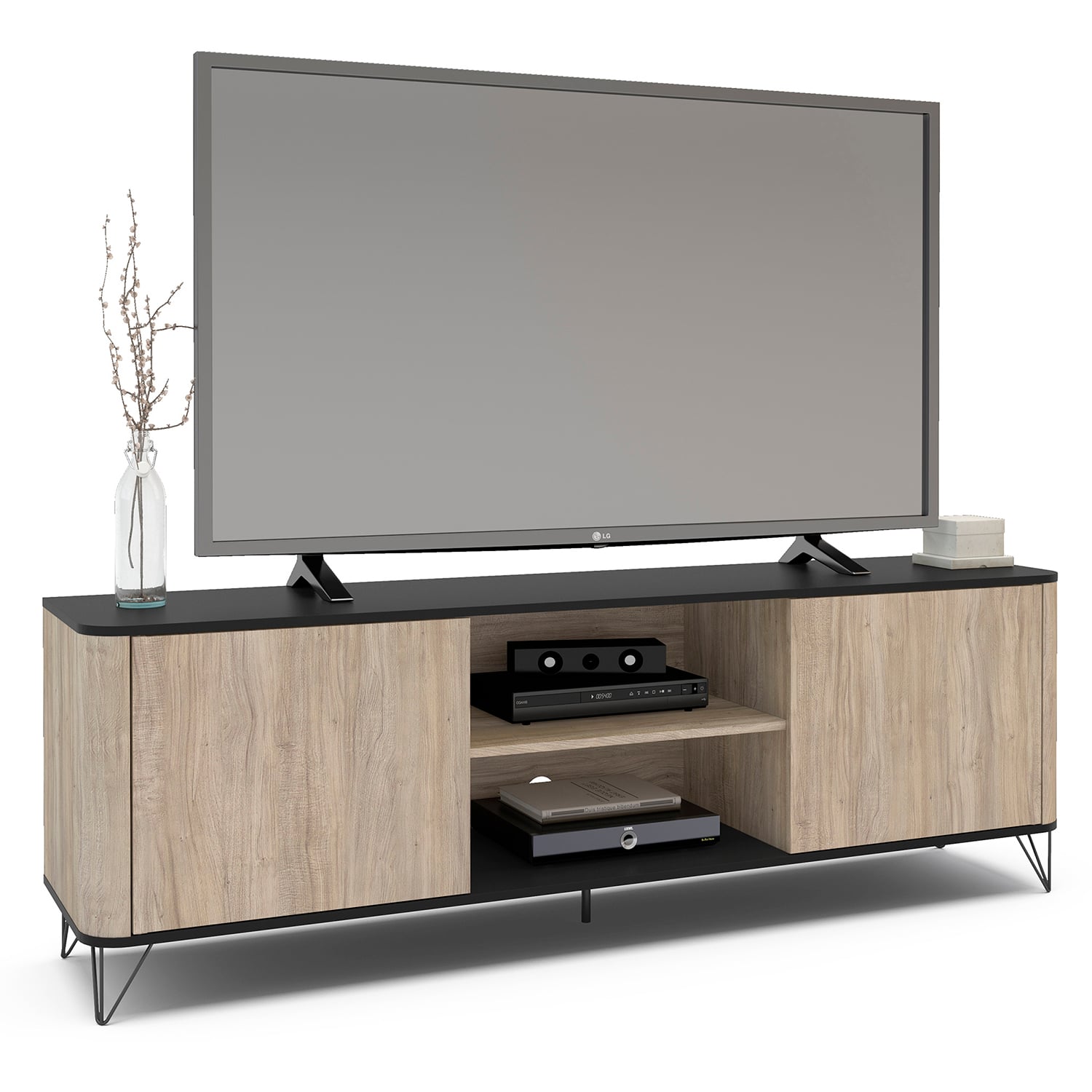 RACK VEKKA HOME CARTAGENA MDP CAFE CARTAGEN RUSTIC DARK 2P - 1